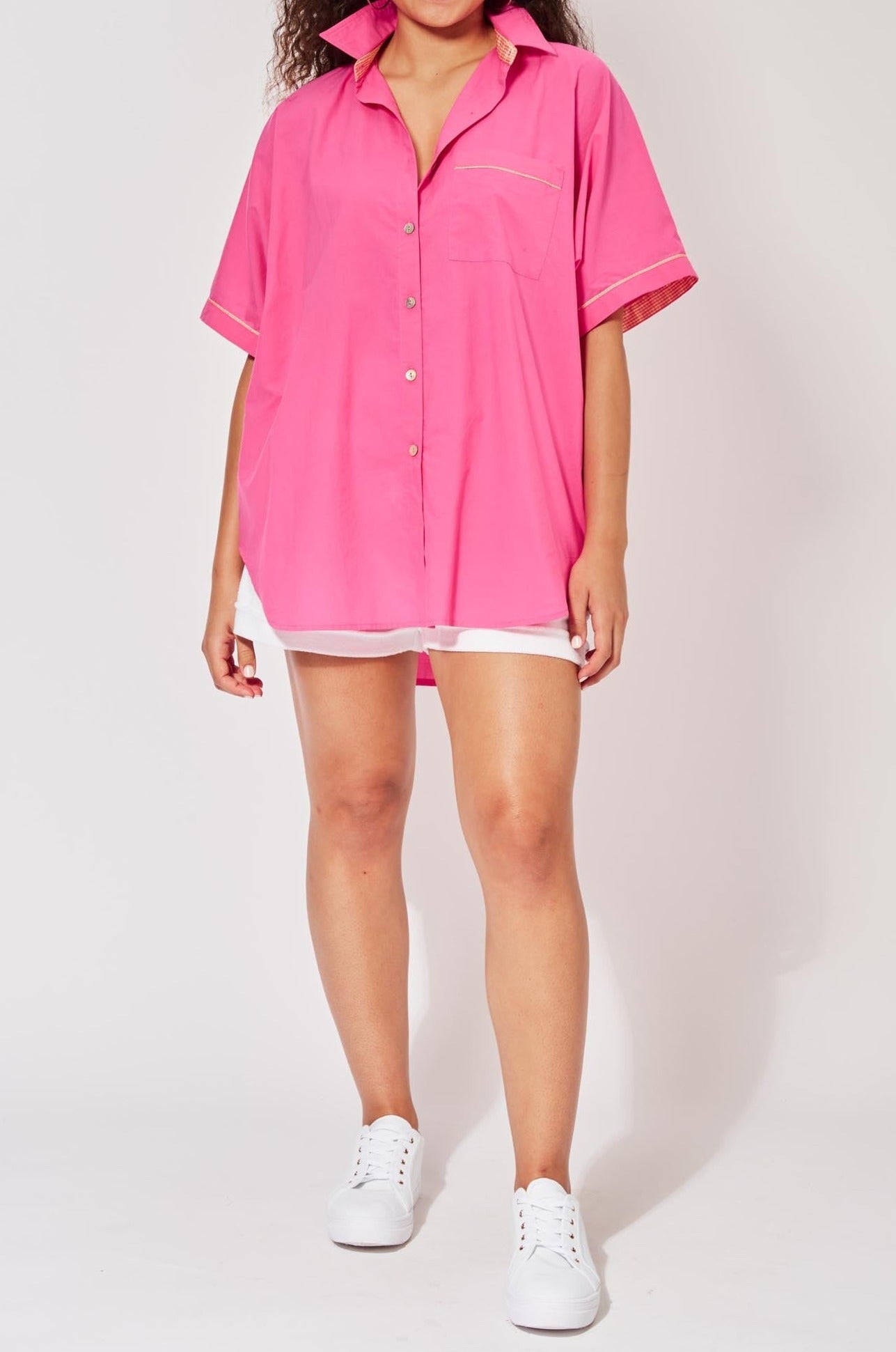 Sentosa Oversized Shirt - Flamingo - The Haven Co