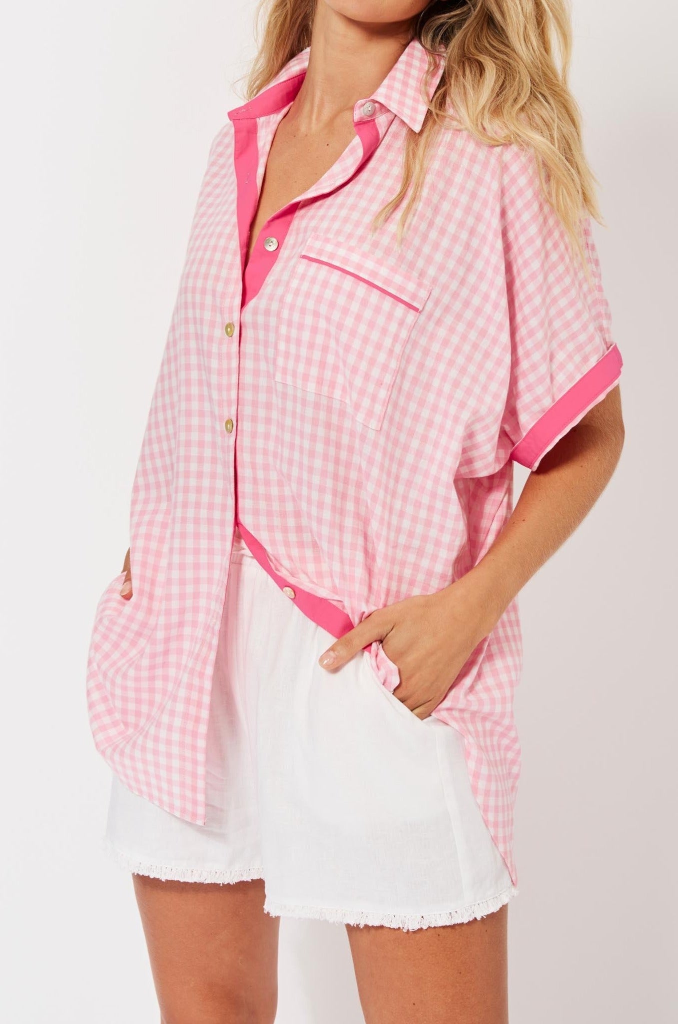 Rio Oversized Shirt - Blossom - The Haven Co