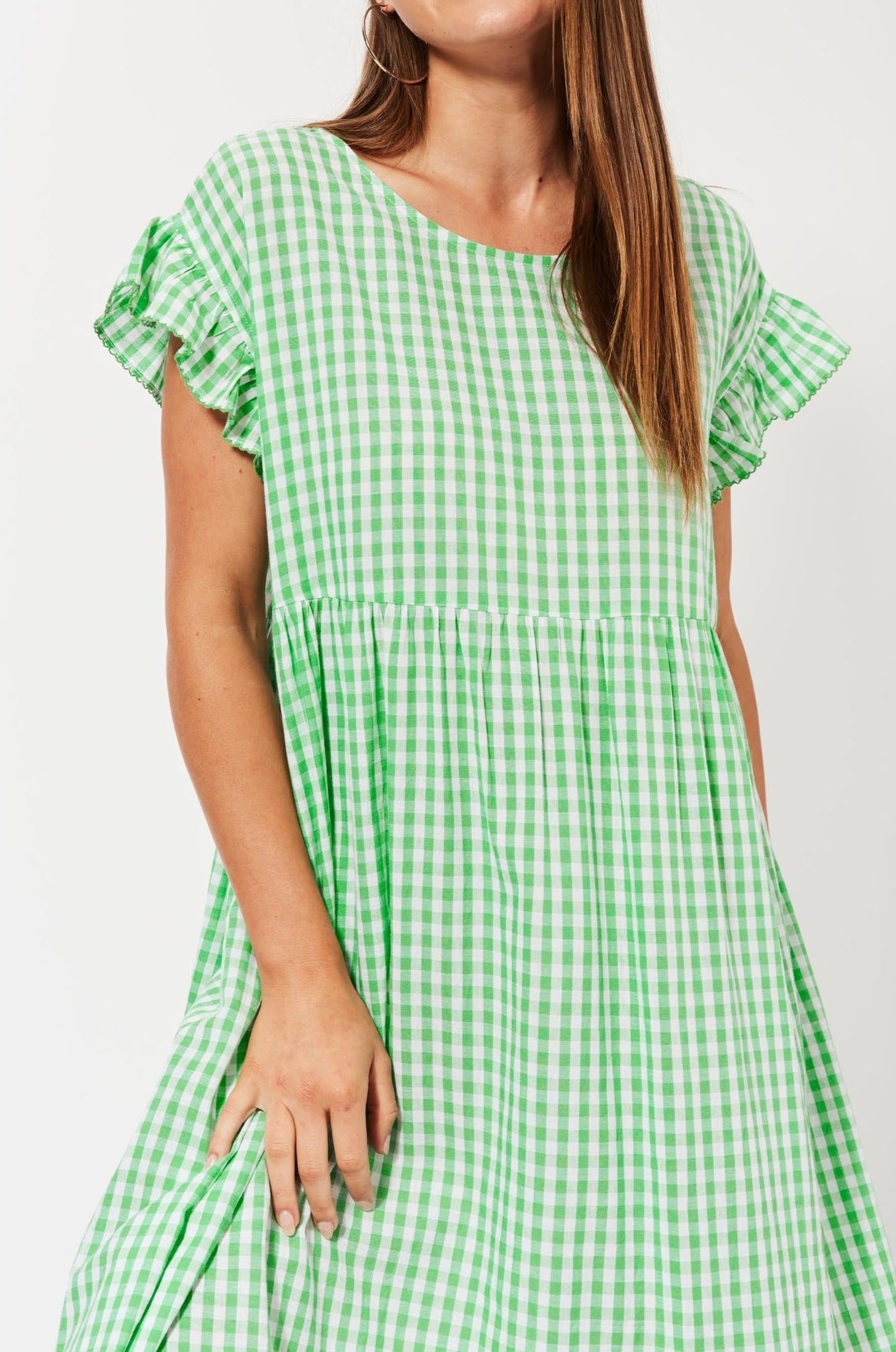 Rio Frill Dress - Lime - The Haven Co