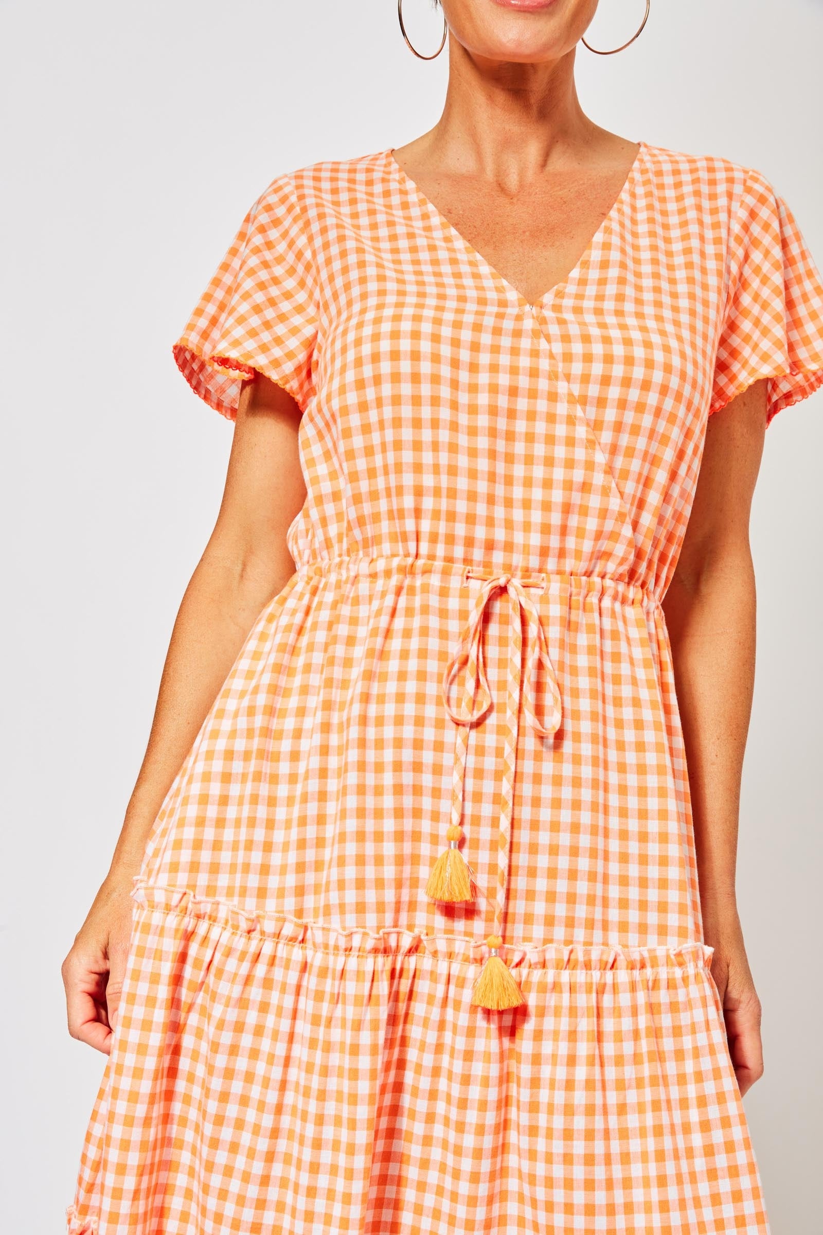 Rio Drawstring Dress - Mango - The Haven Co