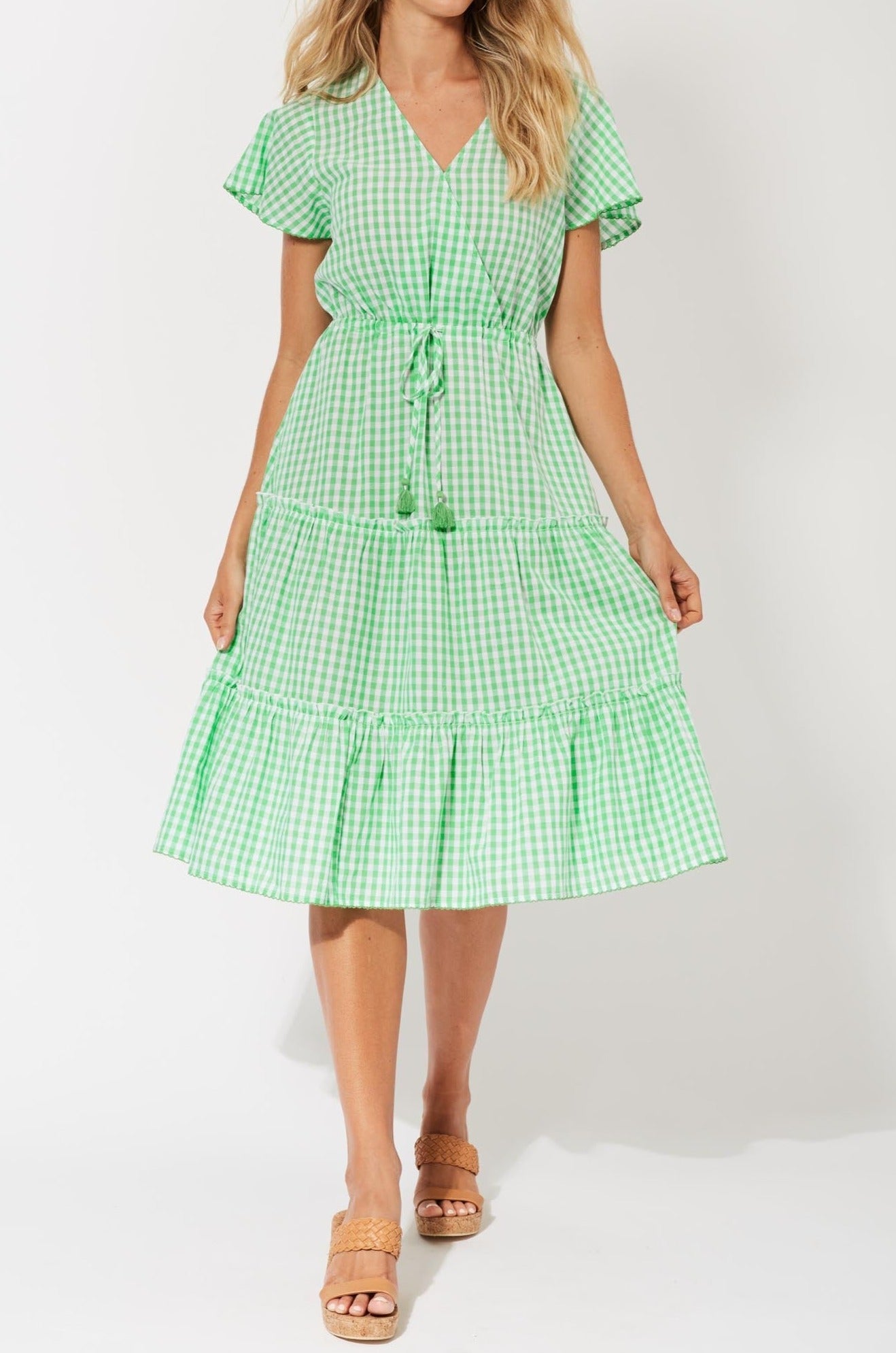 Rio Drawstring Dress - Lime - The Haven Co