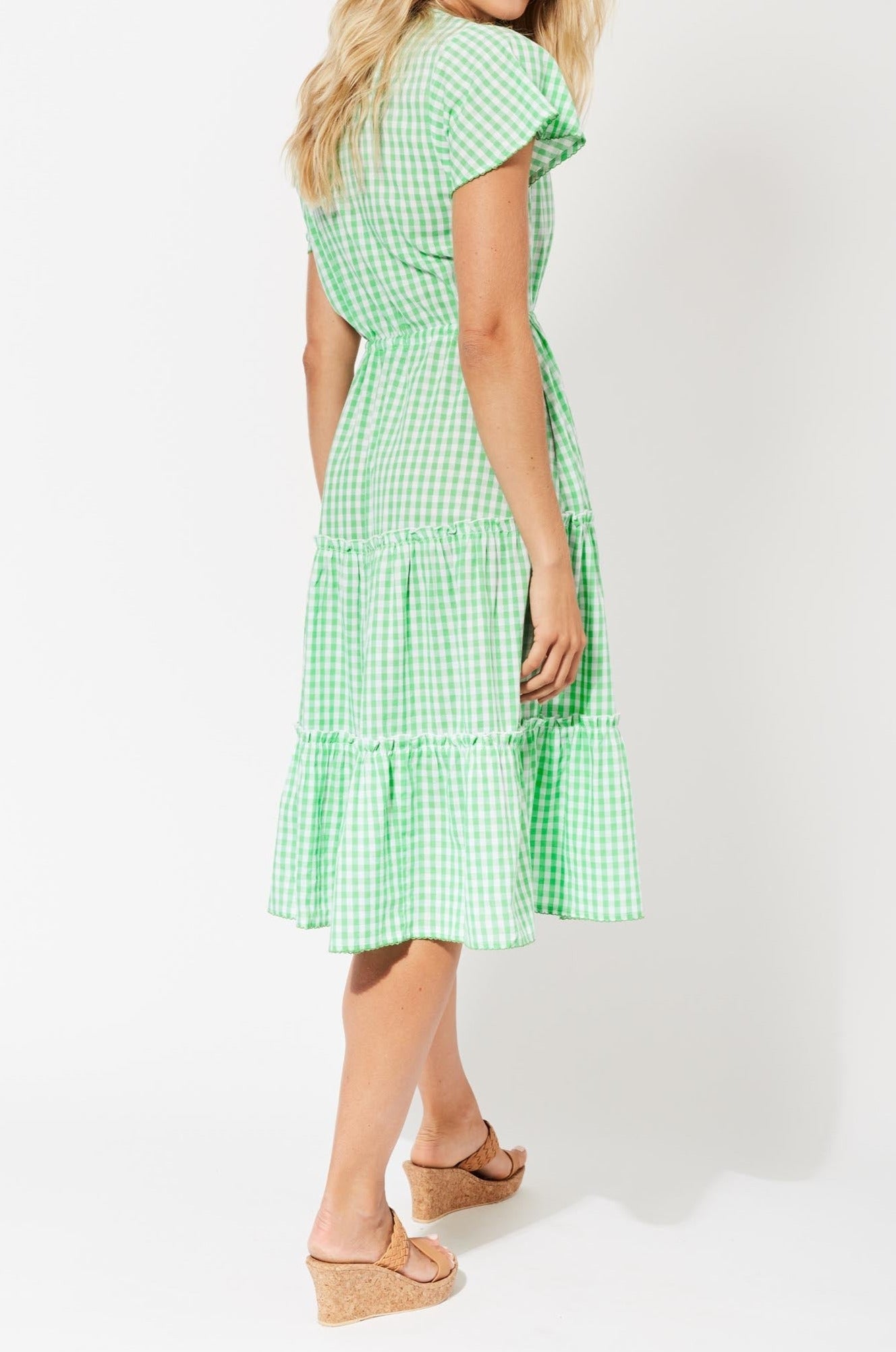 Rio Drawstring Dress - Lime - The Haven Co