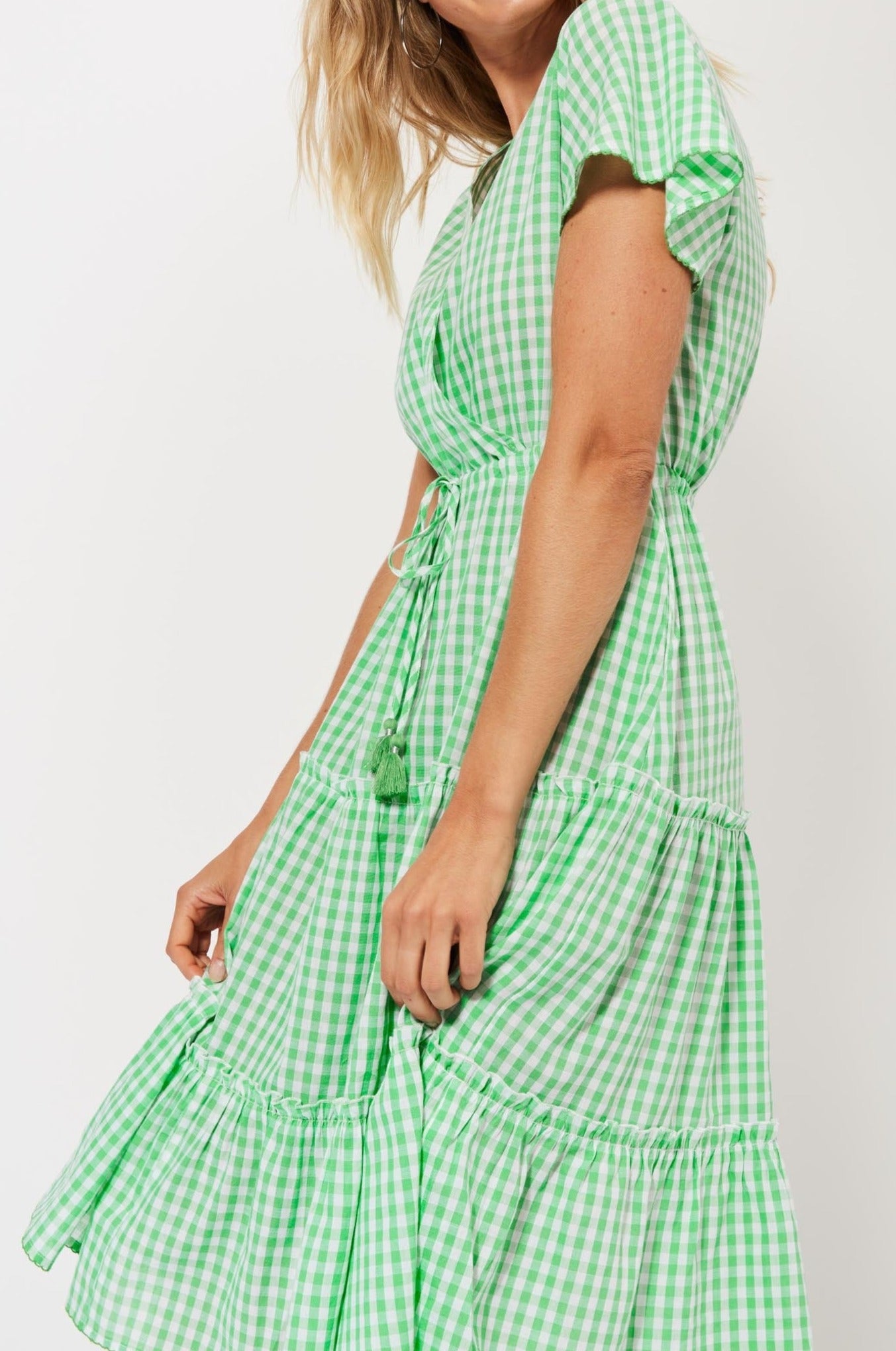 Rio Drawstring Dress - Lime - The Haven Co