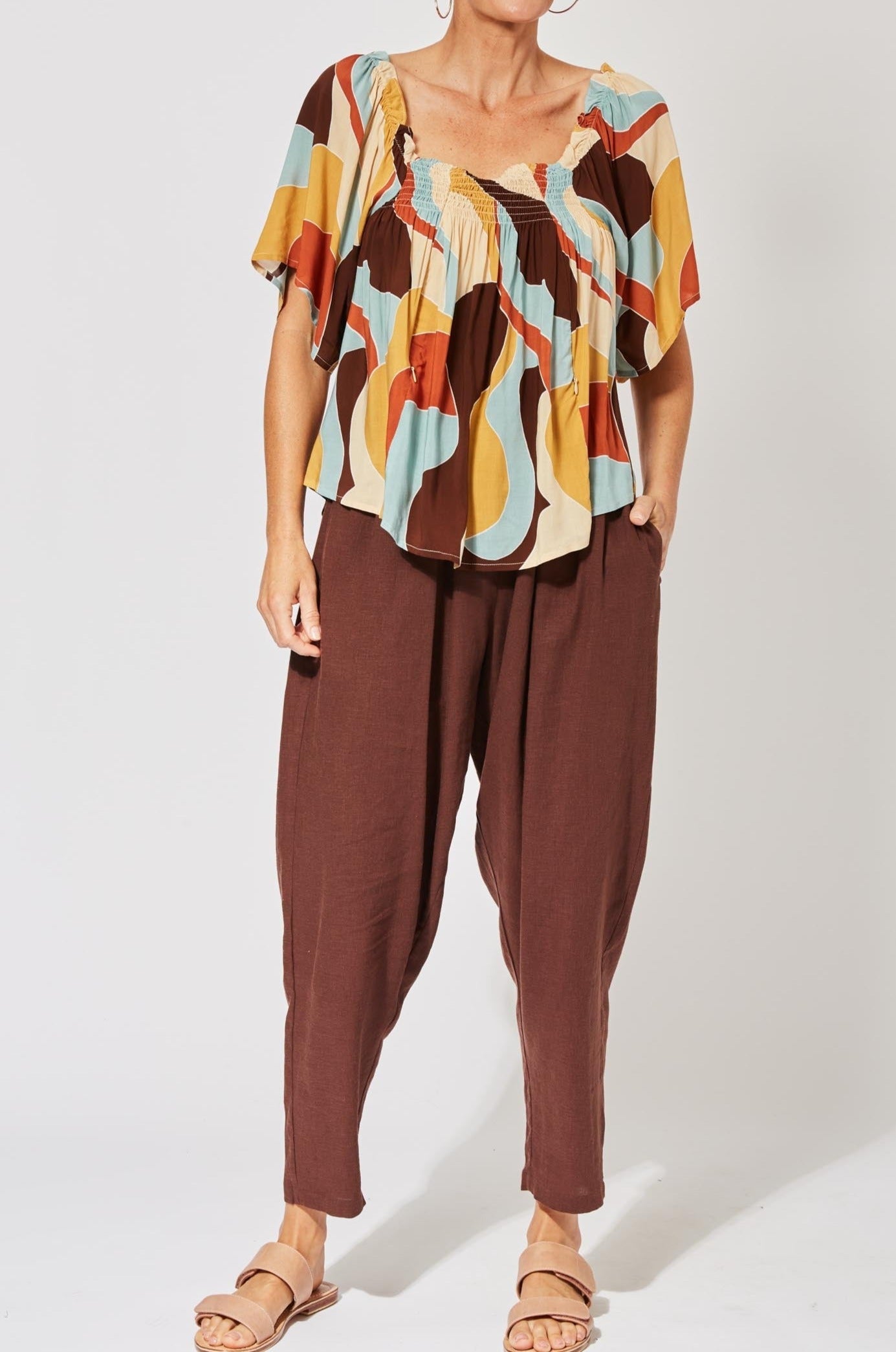 Saba Flutter Top - Pucci - The Haven Co