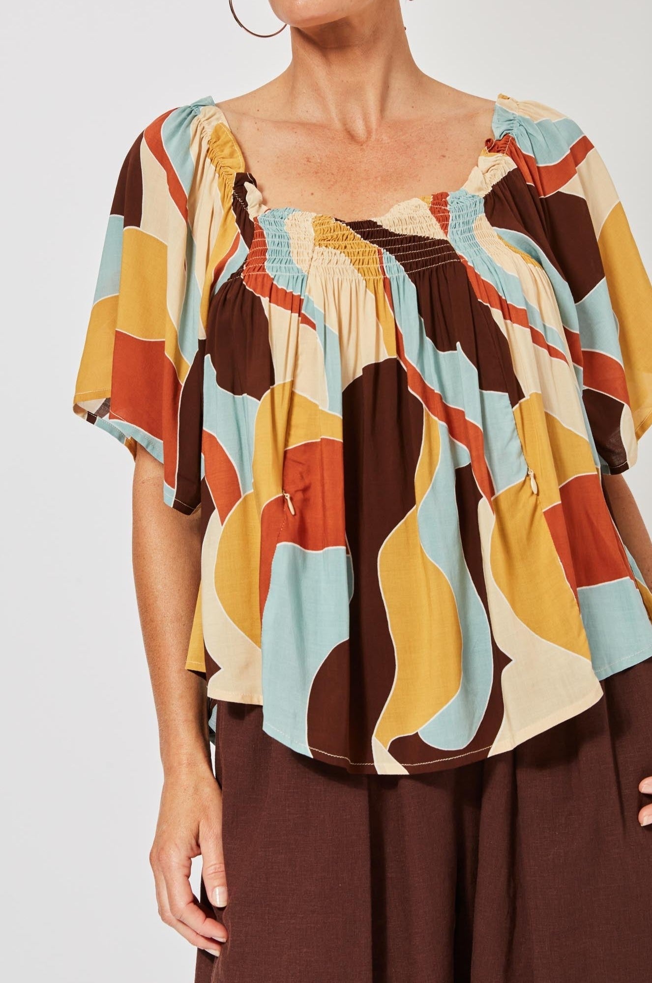 Saba Flutter Top - Pucci - The Haven Co