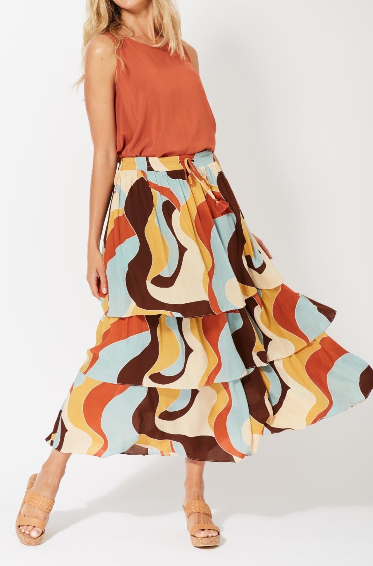 Saba Tiered Skirt - Pucci - The Haven Co