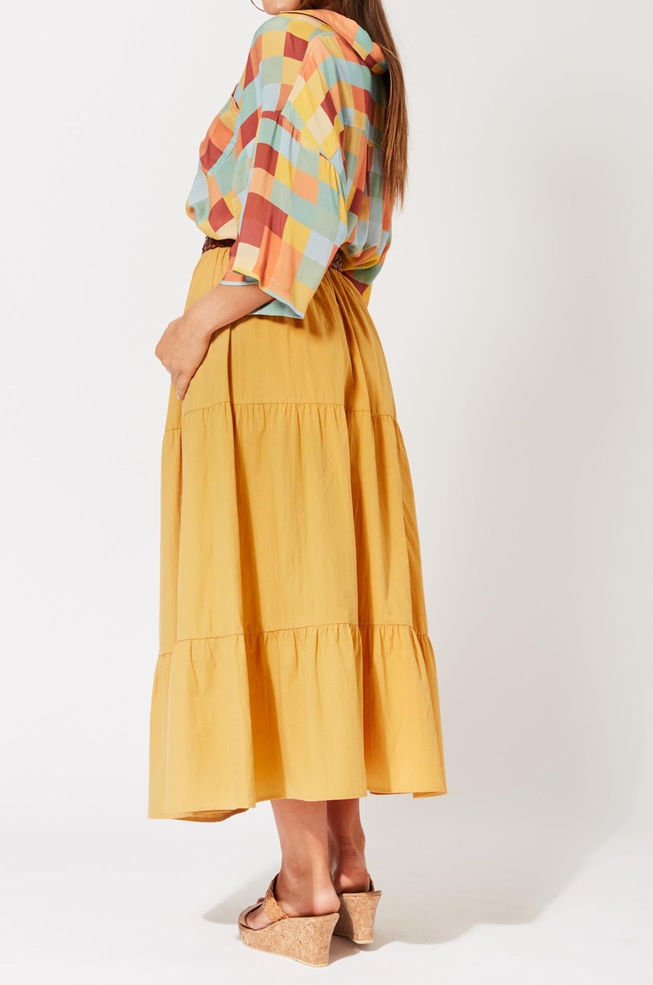 Salvador Tiered Skirt - Sunflower - The Haven Co