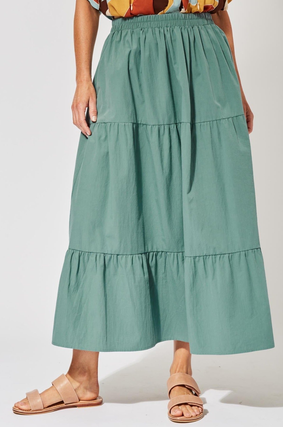 Salvador Tiered Skirt - Mineral - The Haven Co