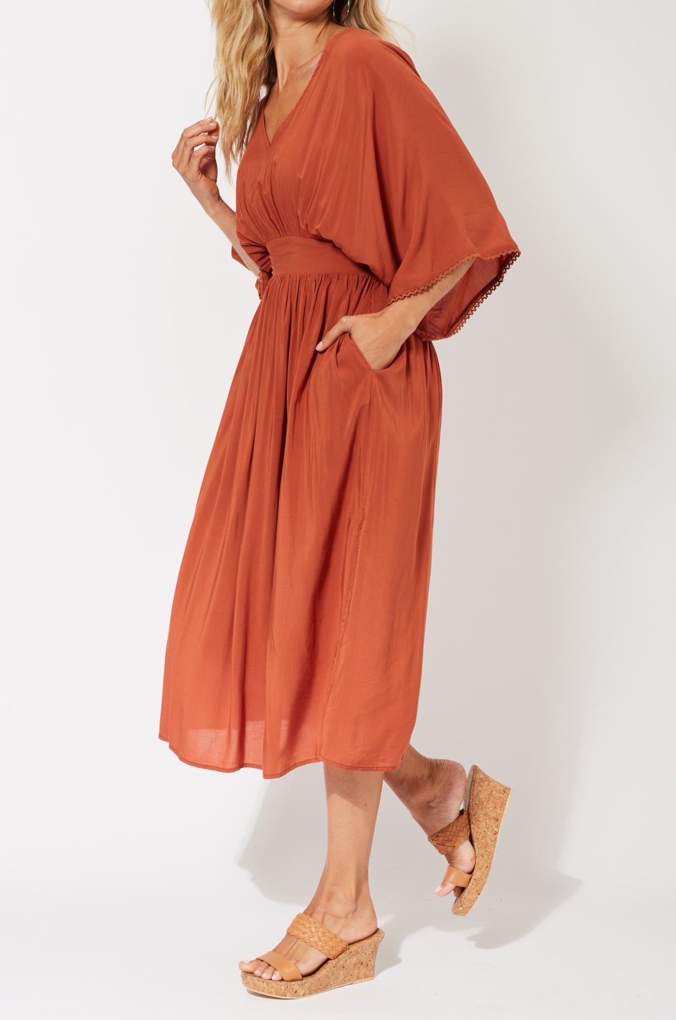 Saba Batwing Maxi - Rust - The Haven Co