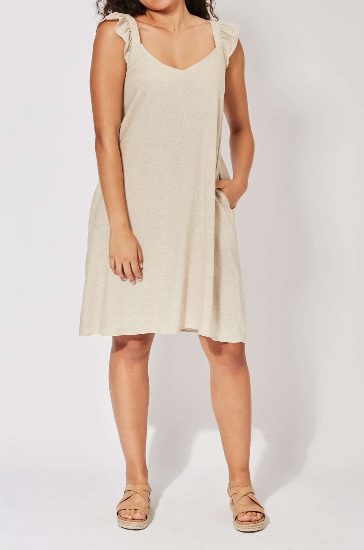 Belize Cap Sleeve Dress - Clay - The Haven Co