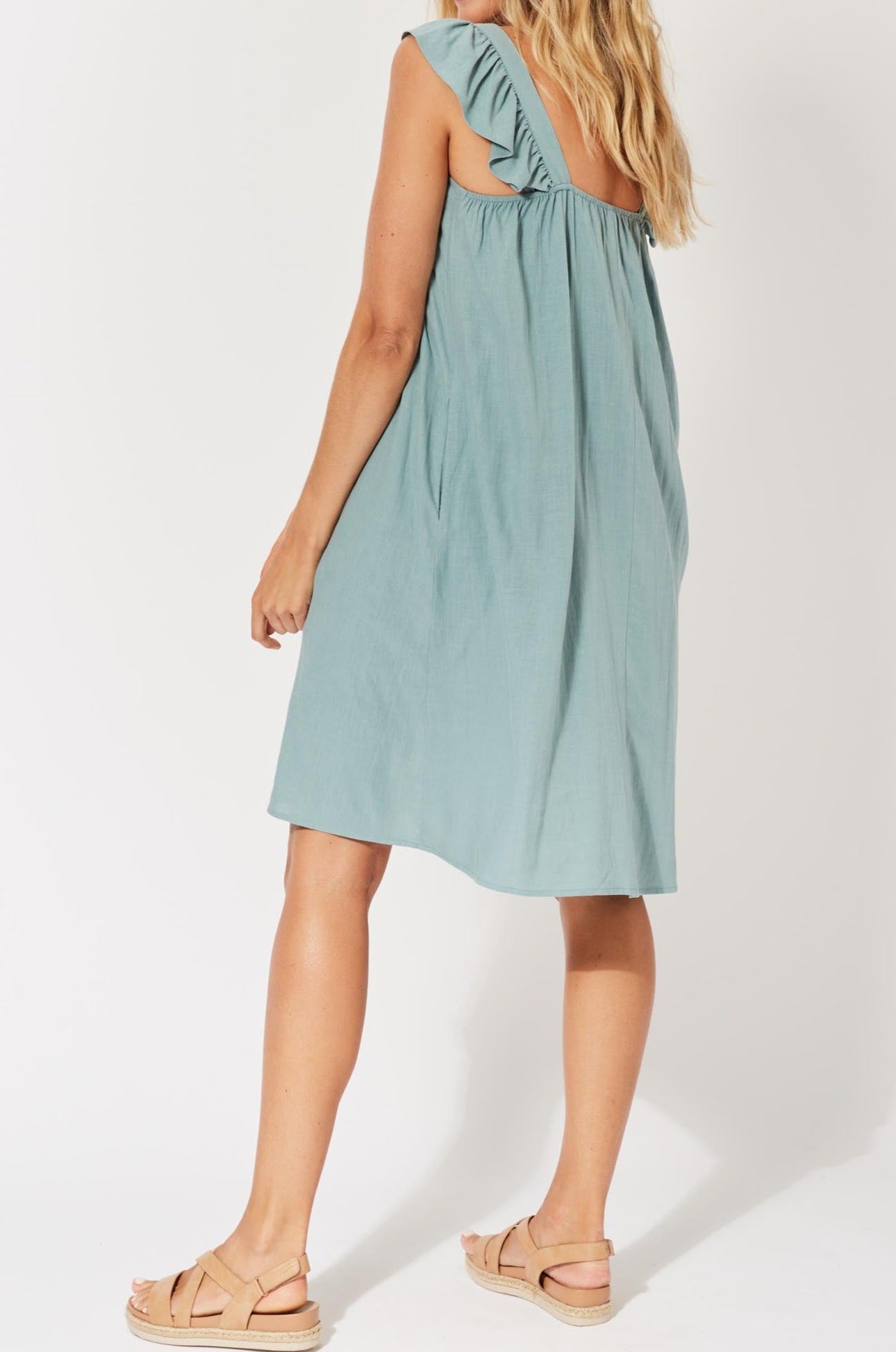 Belize Cap Sleeve Dress - Mineral - The Haven Co