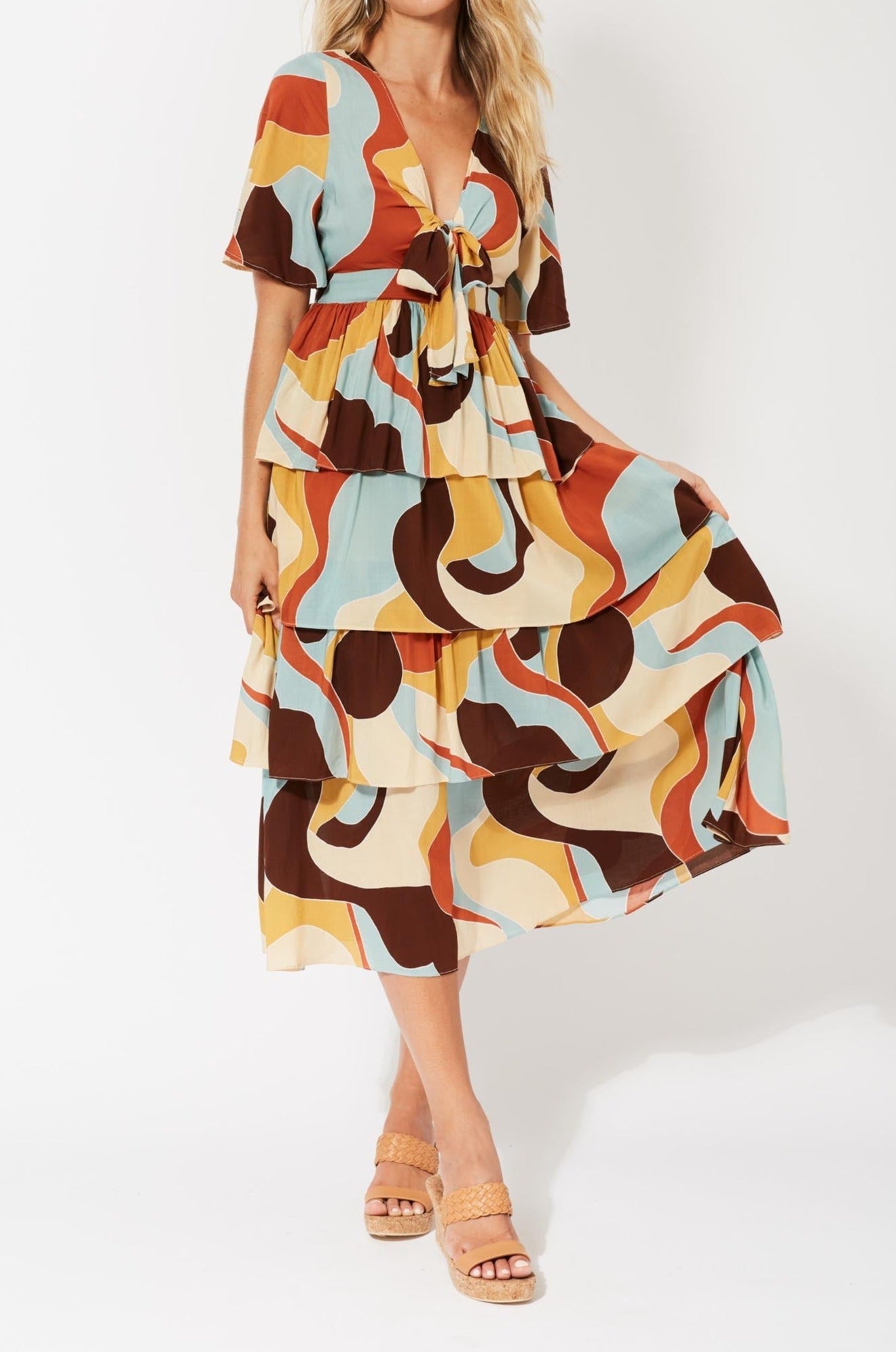 Saba Tiered Maxi - Pucci - The Haven Co