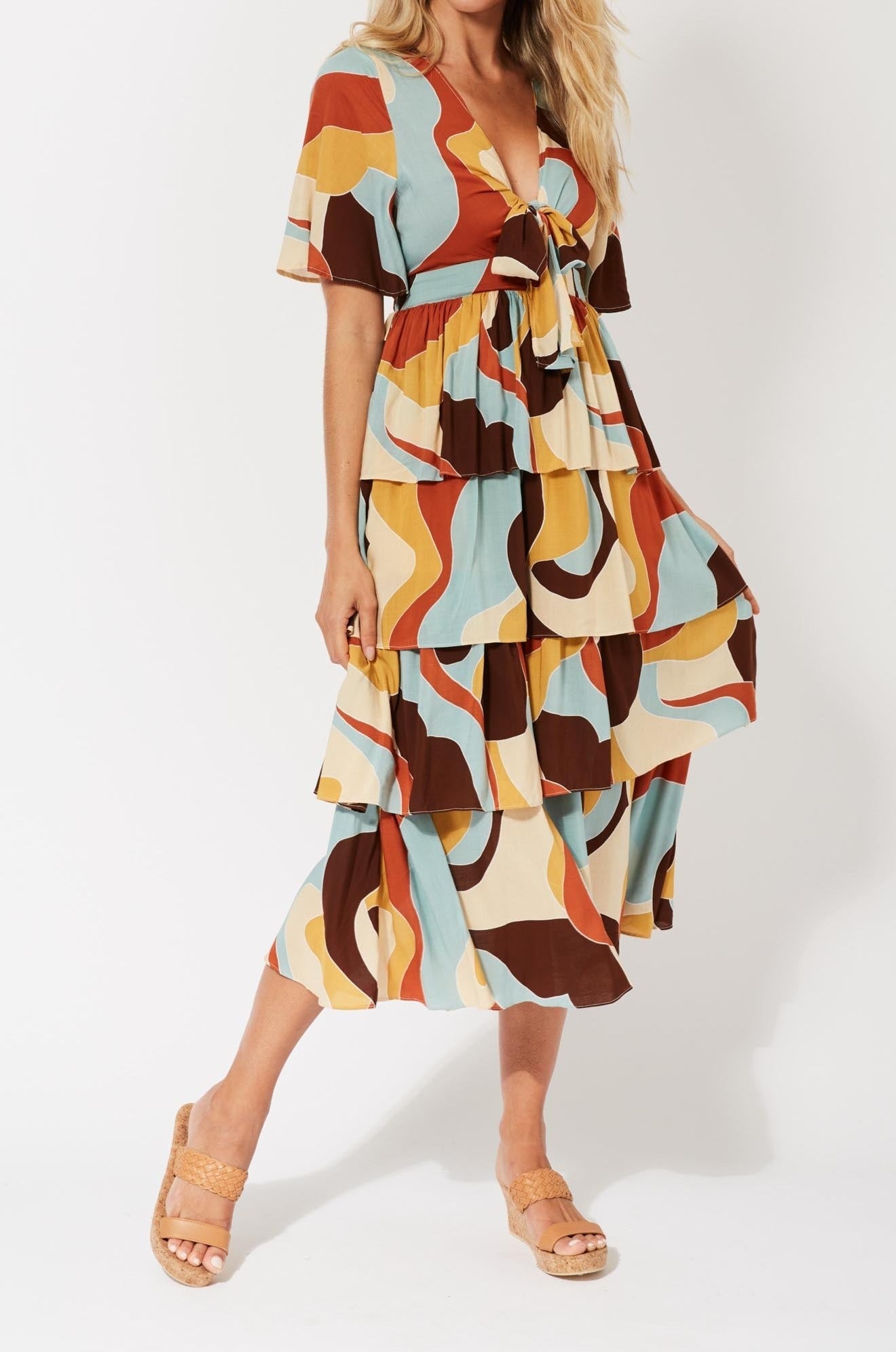 Saba Tiered Maxi - Pucci - The Haven Co