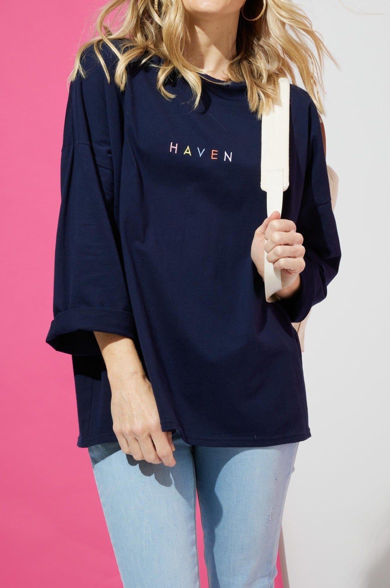 Haven Relax Tshirt - Indigo - The Haven Co