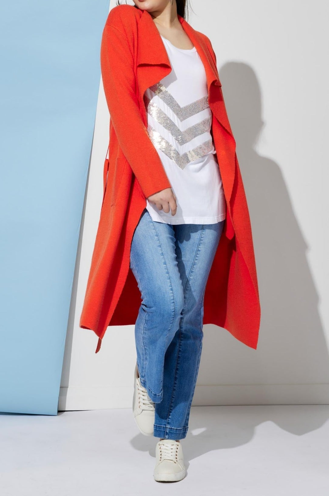 Tivoli Long Cardigan - Poppy - The Haven Co