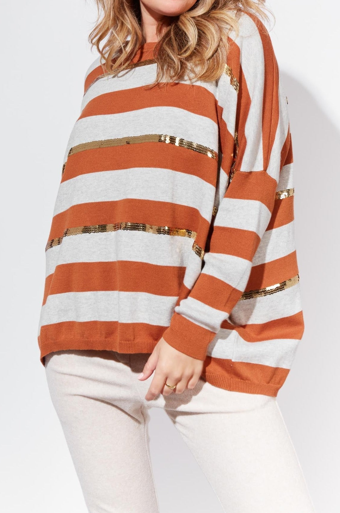 St Moritz Jumper - Maple Stripe - The Haven Co