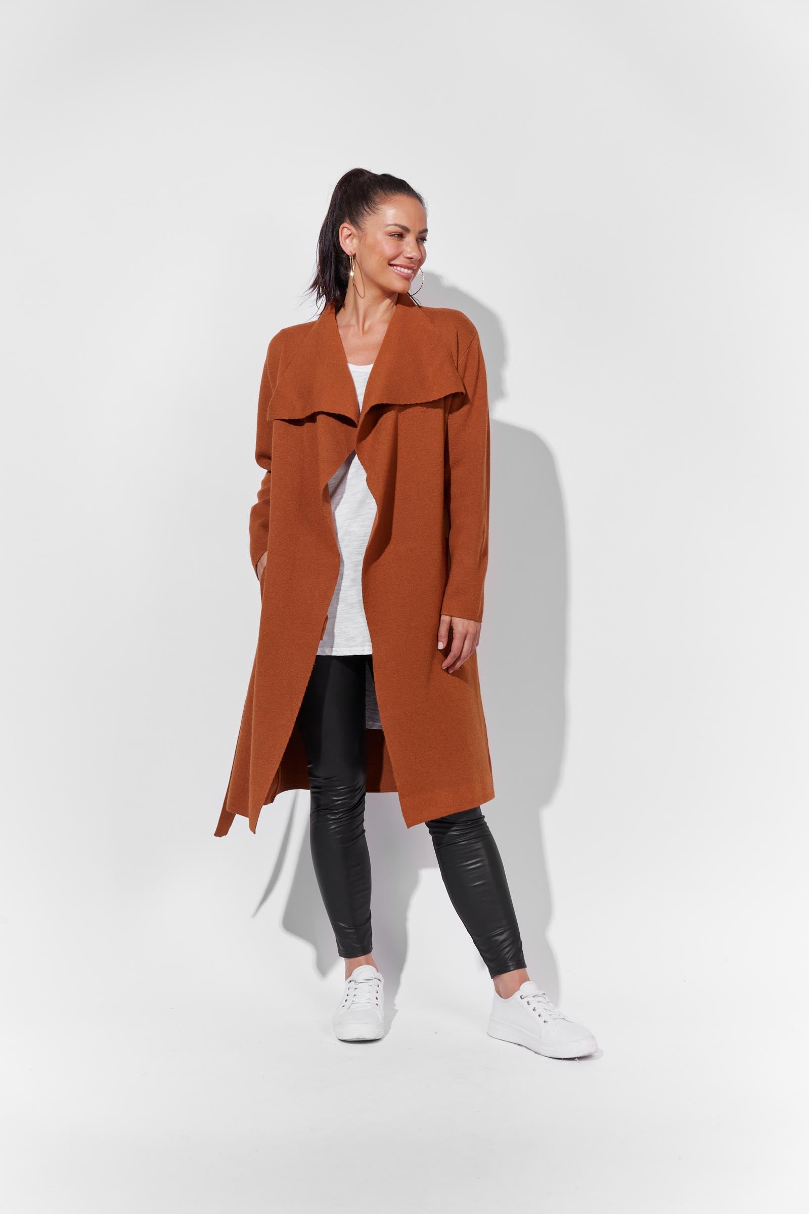 Tivoli Long Cardigan - Maple - The Haven Co