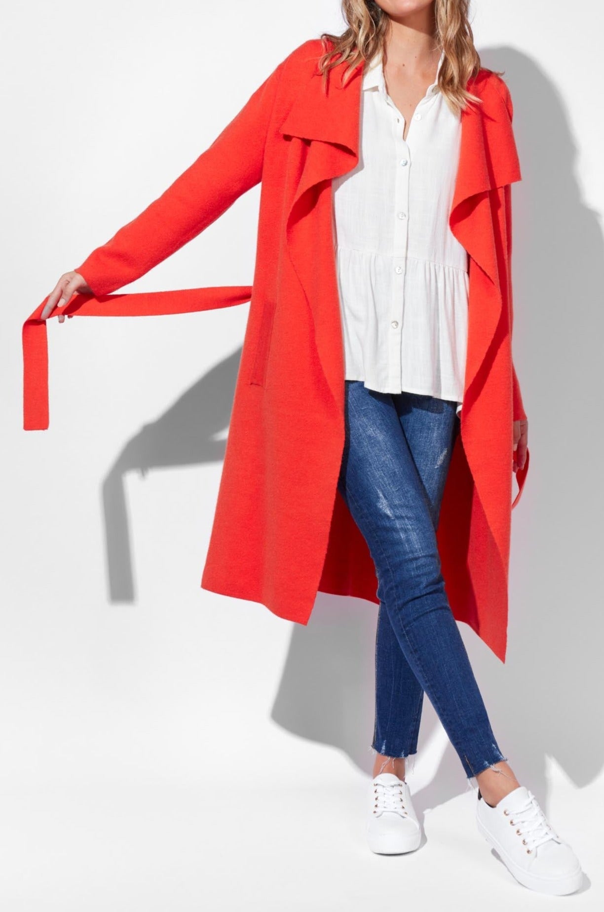 Tivoli Long Cardigan - Poppy - The Haven Co