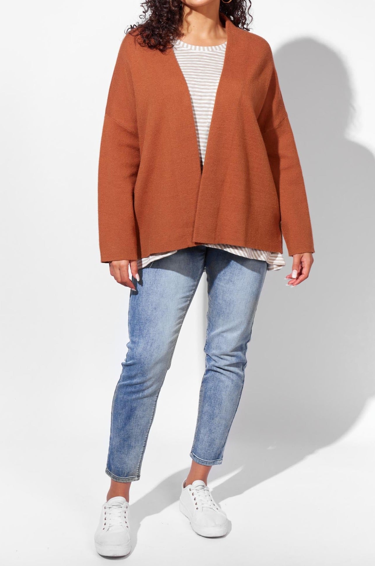 St Moritz Crop Cardigan - Maple - The Haven Co