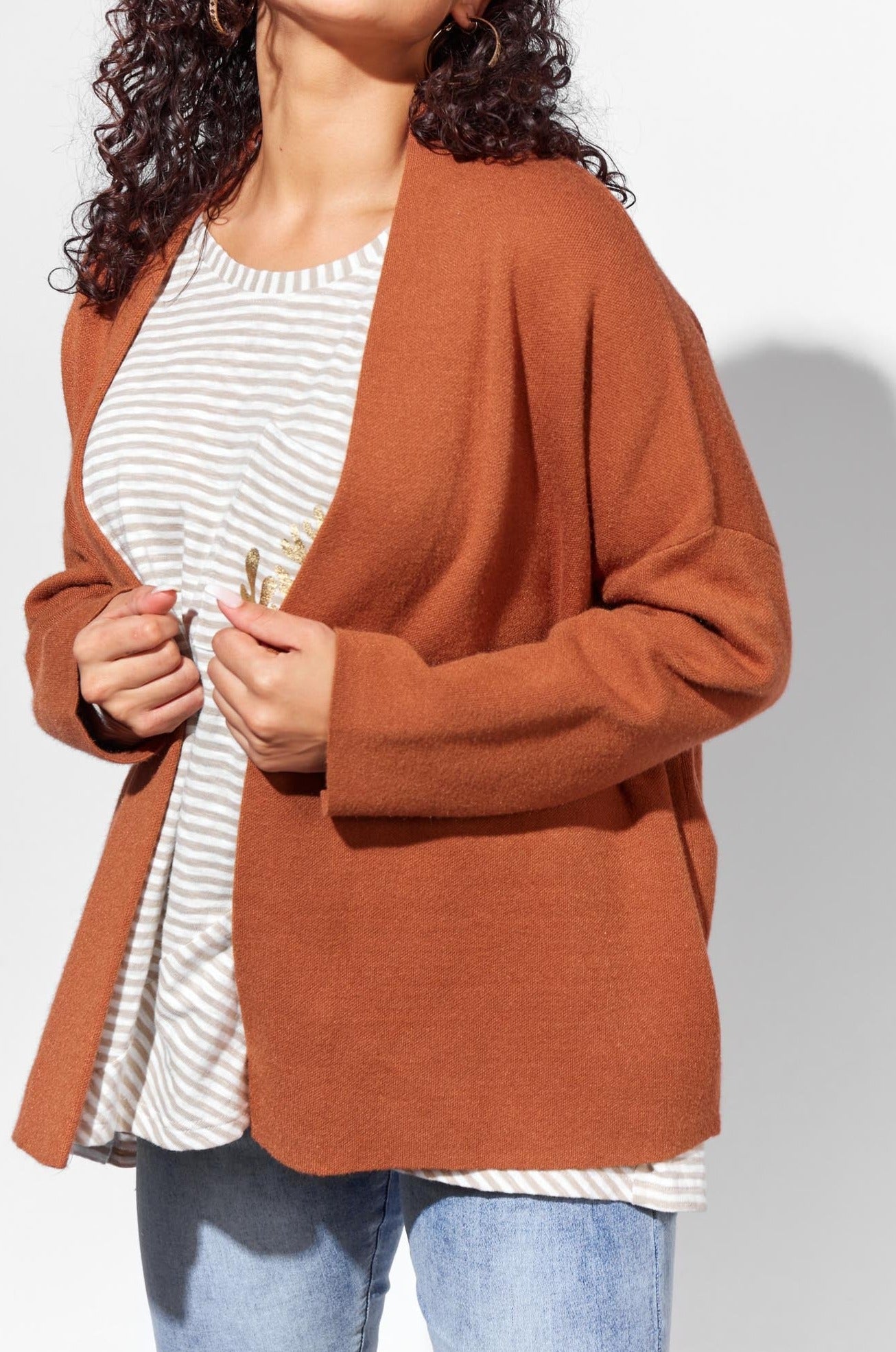 St Moritz Crop Cardigan - Maple - The Haven Co