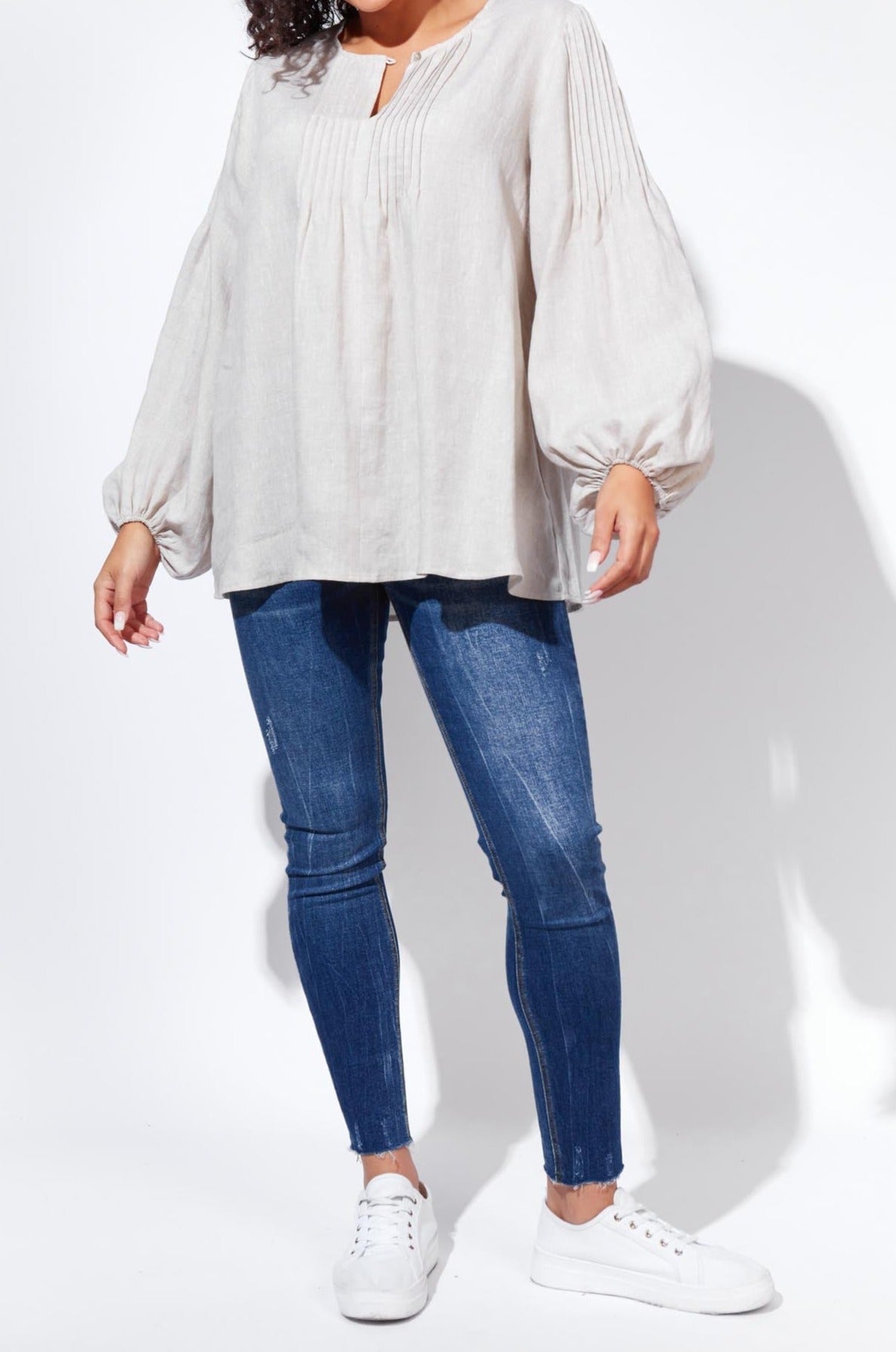 Nagano Blouse - Buff - The Haven Co