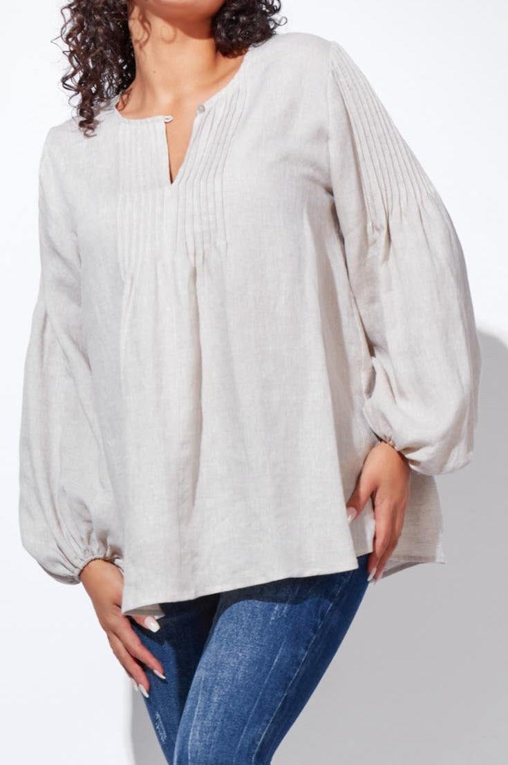 Nagano Blouse - Buff - The Haven Co