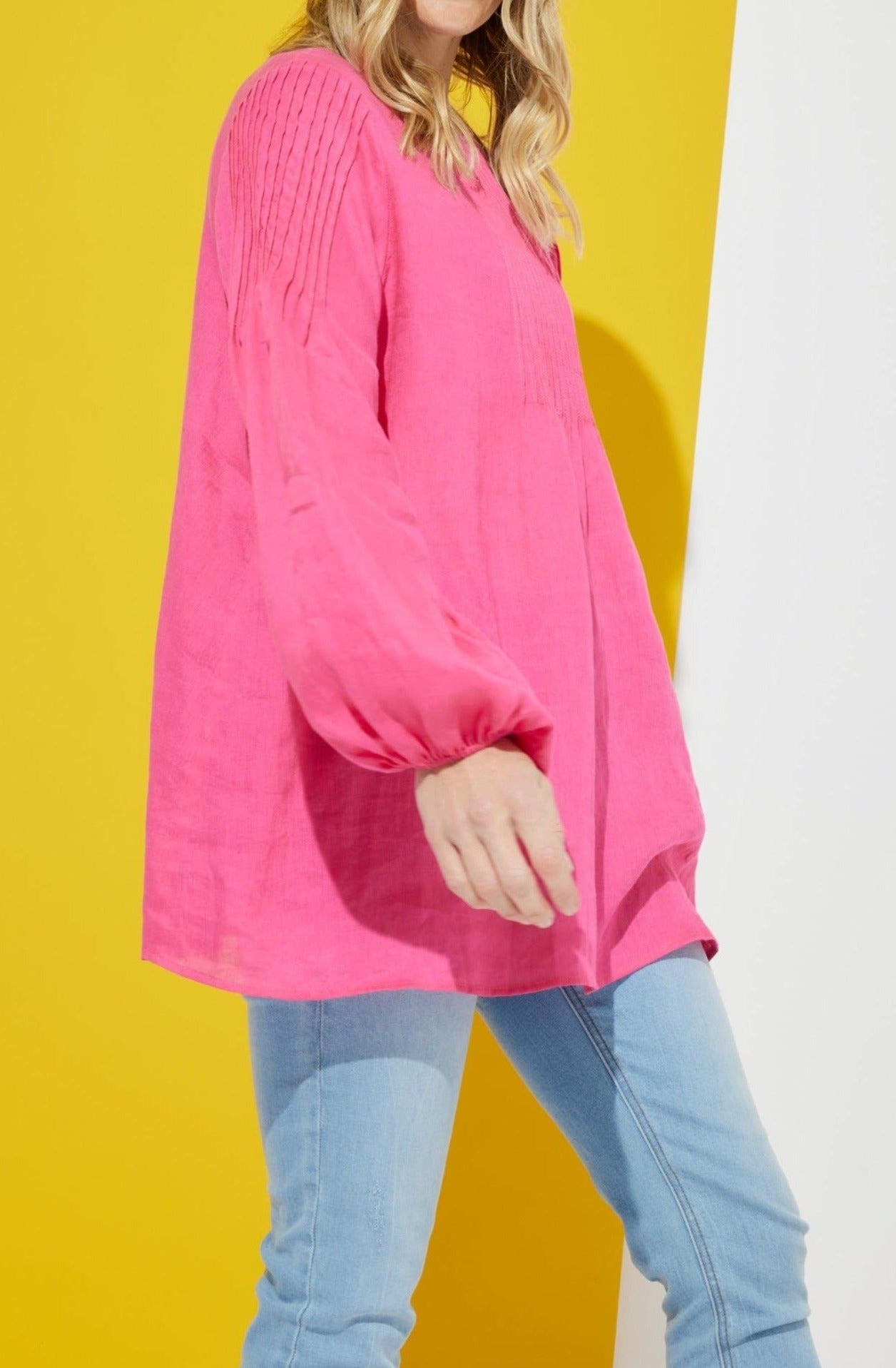 Nagano Blouse - Flamingo - The Haven Co