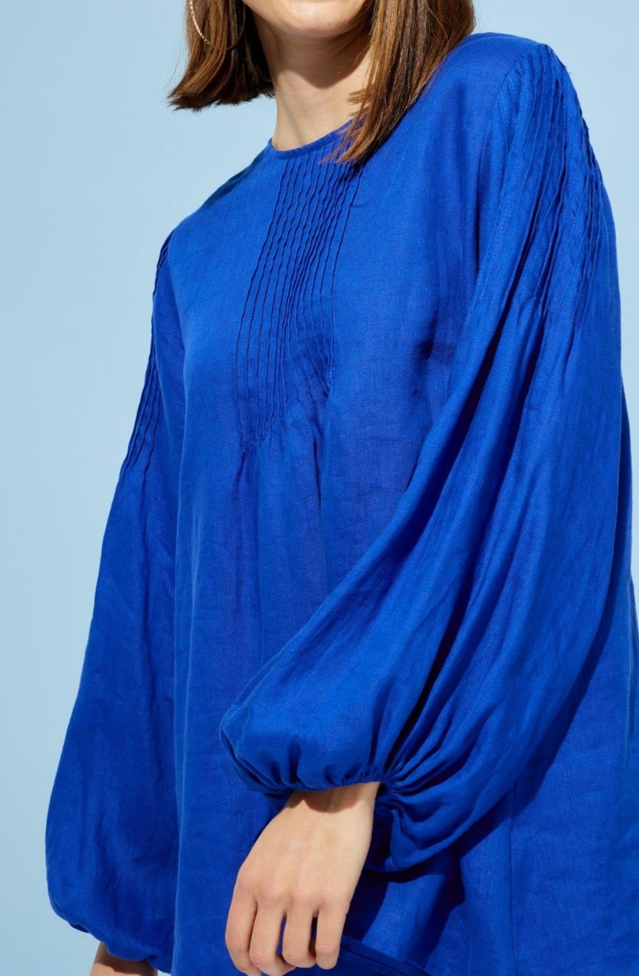 Nagano Blouse - Cobalt - The Haven Co