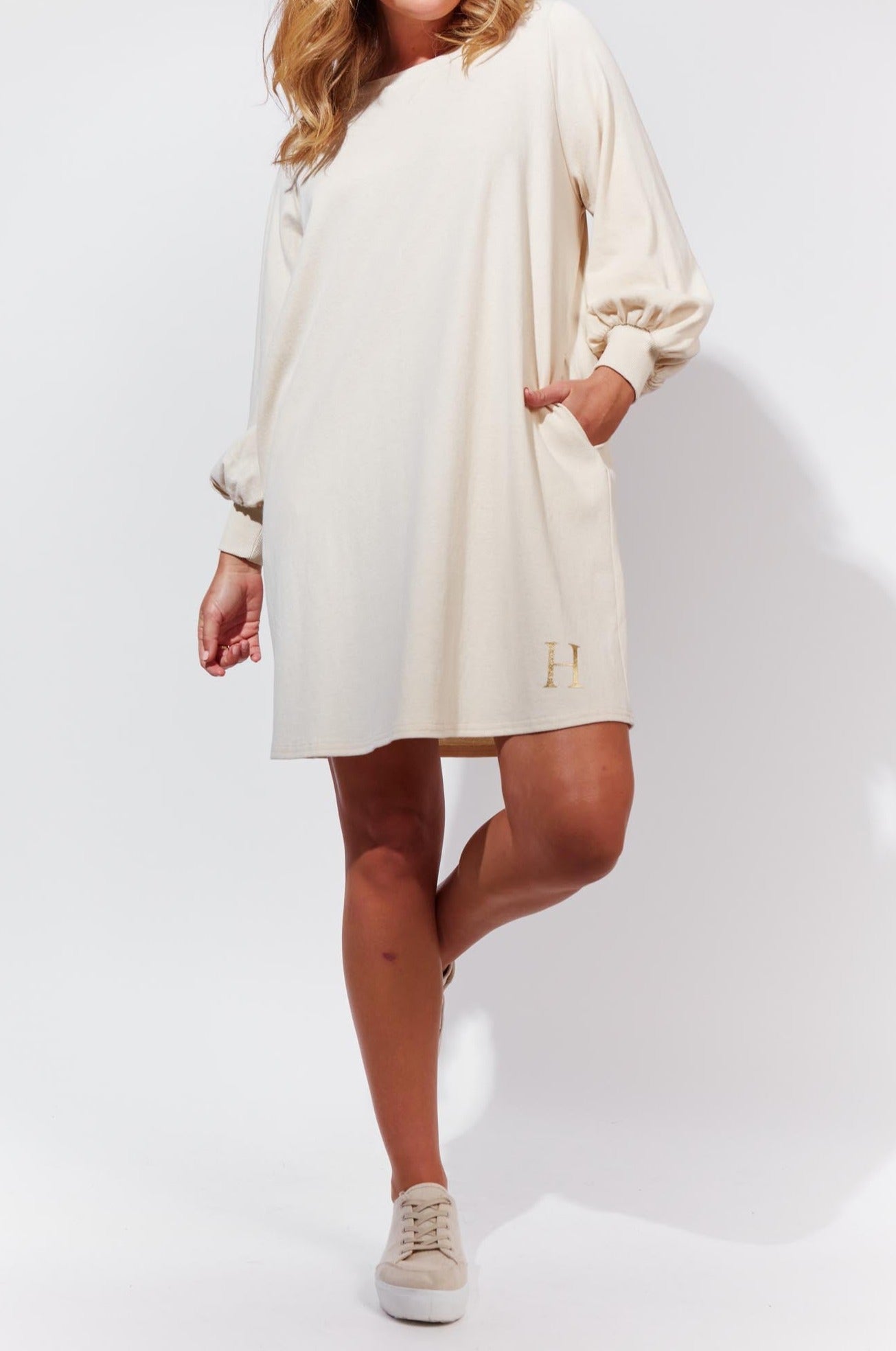 Belene Relaxed Top/Dress - Angora - The Haven Co