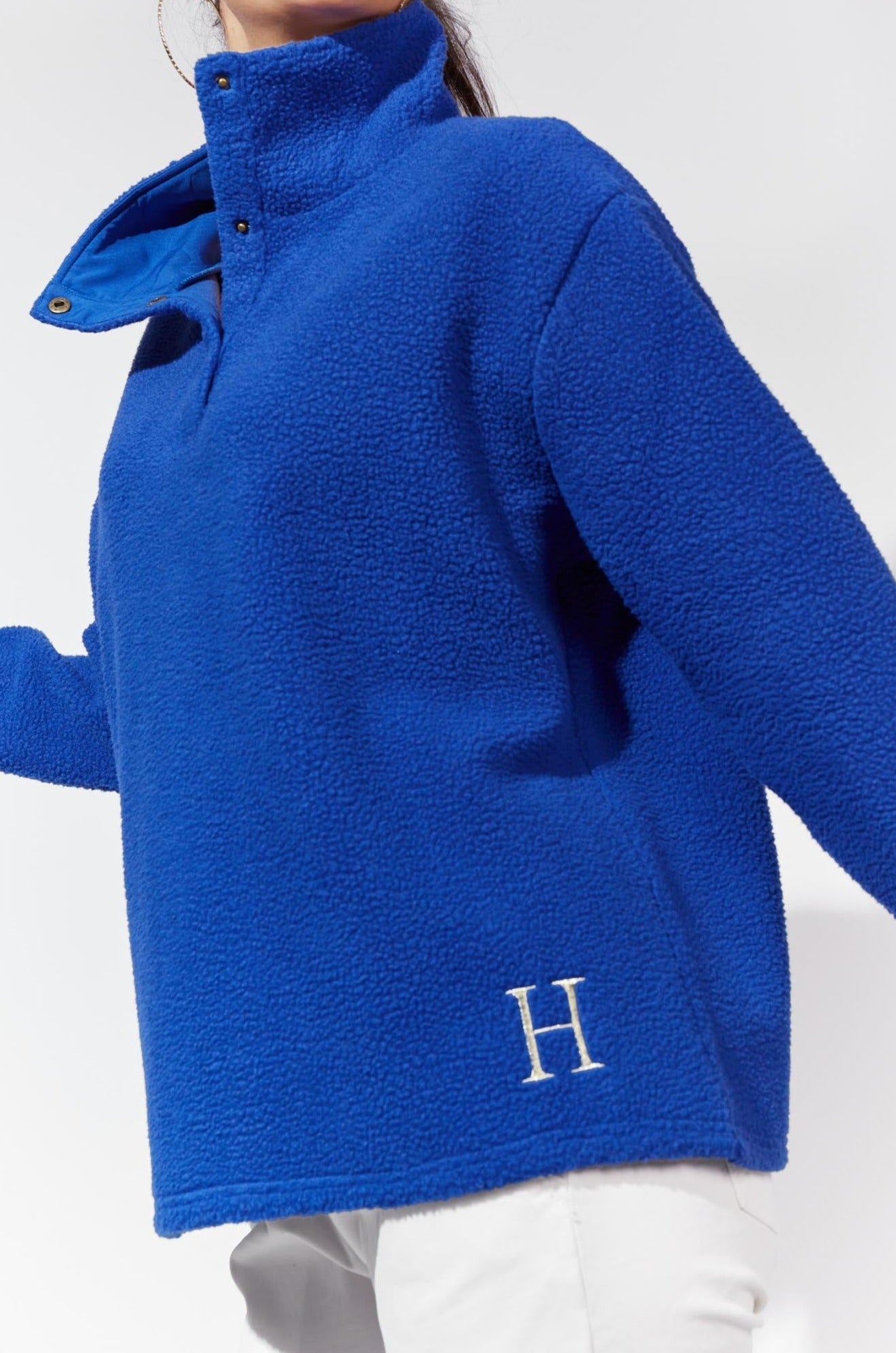 Belene Fleece Top - Cobalt - The Haven Co