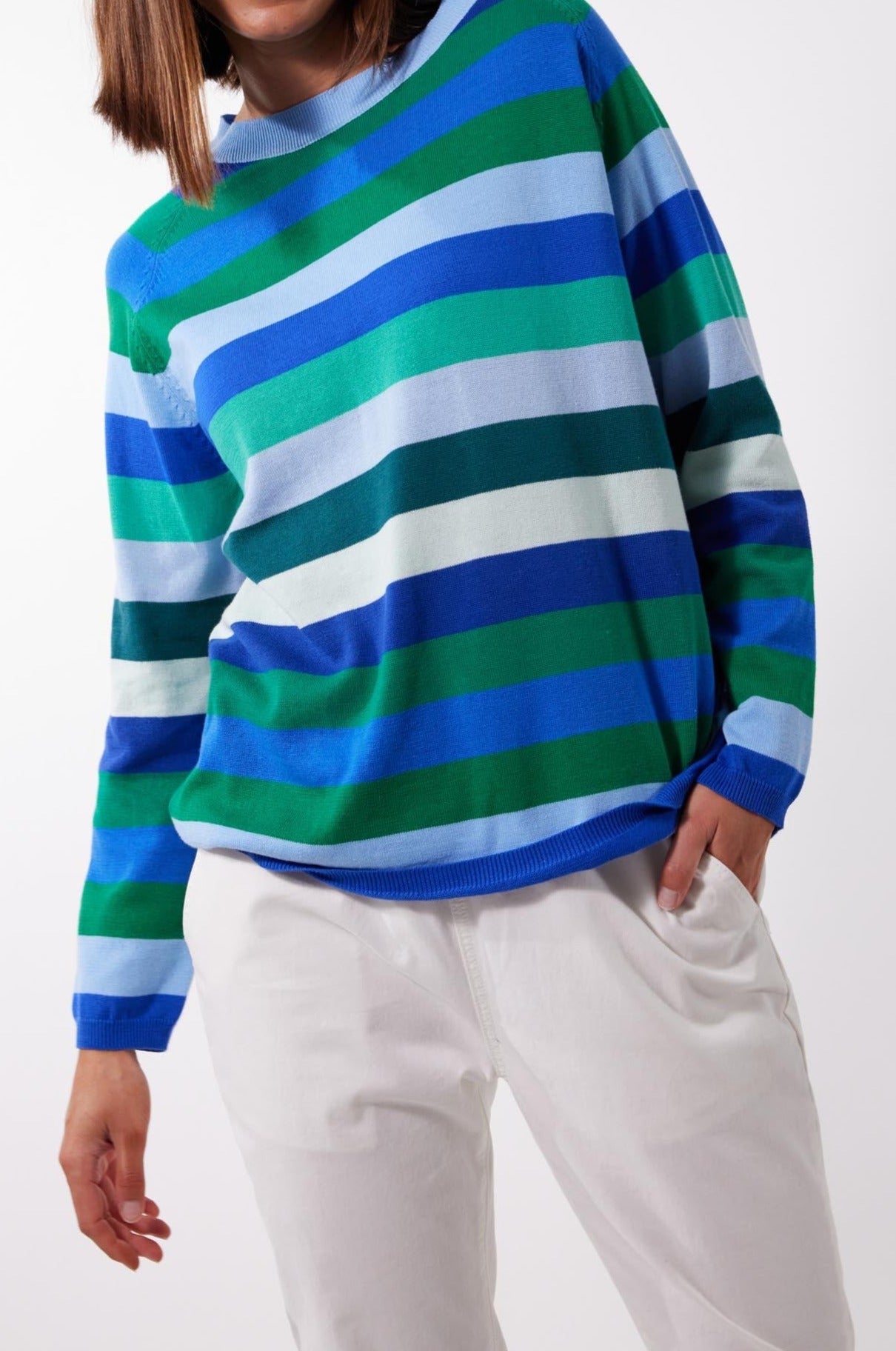 Varna Stripe Jumper - Bermuda - The Haven Co