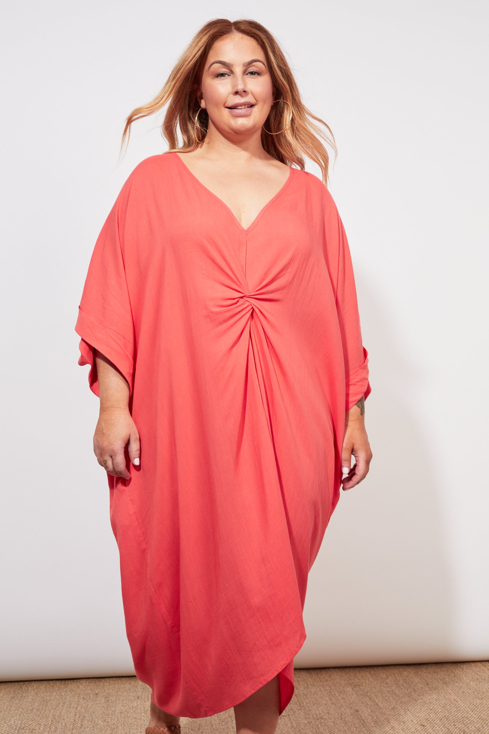 Tropicana Kaftan - Coral - The Haven Co