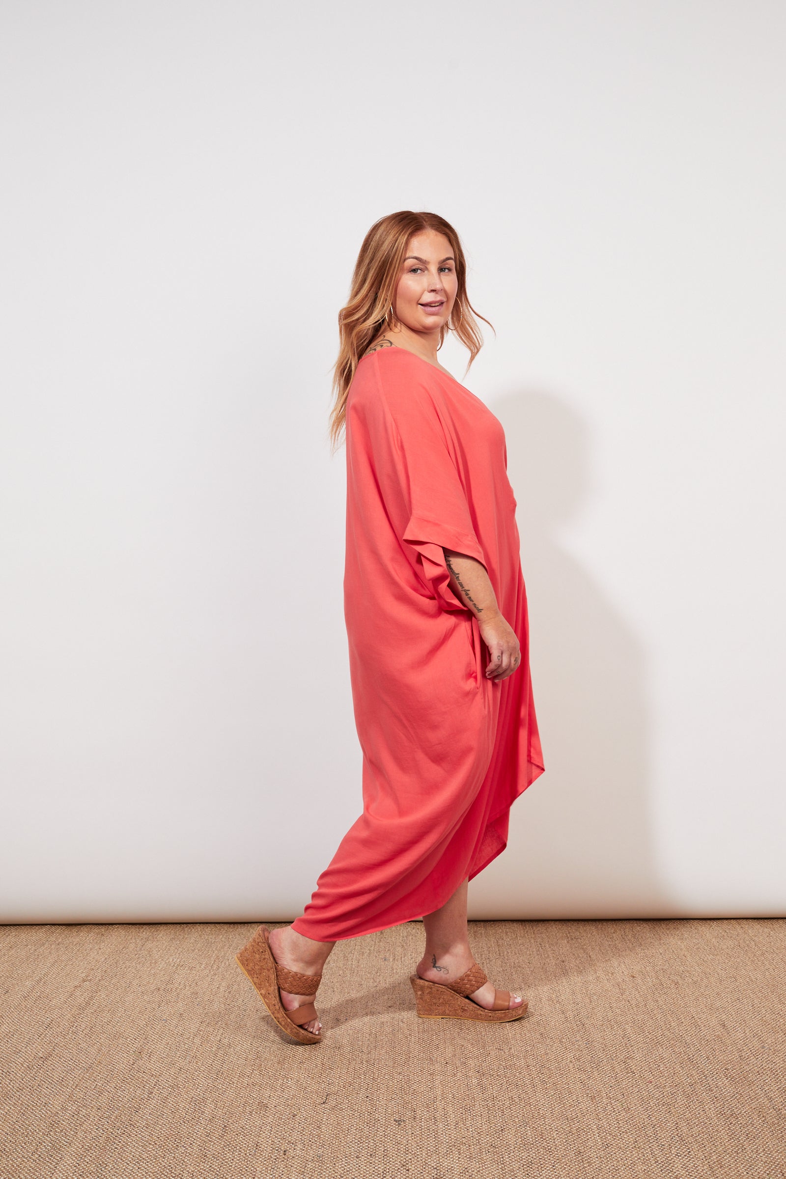 Tropicana Kaftan - Coral - The Haven Co