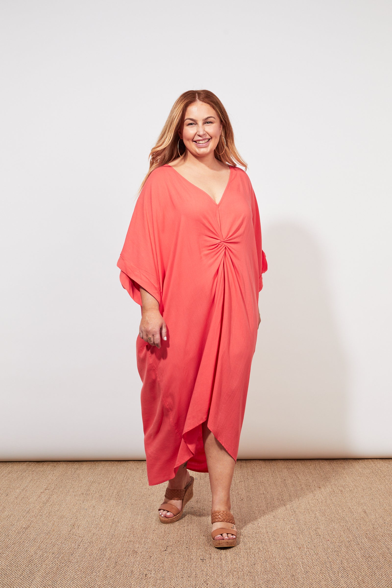 Tropicana Kaftan - Coral - The Haven Co