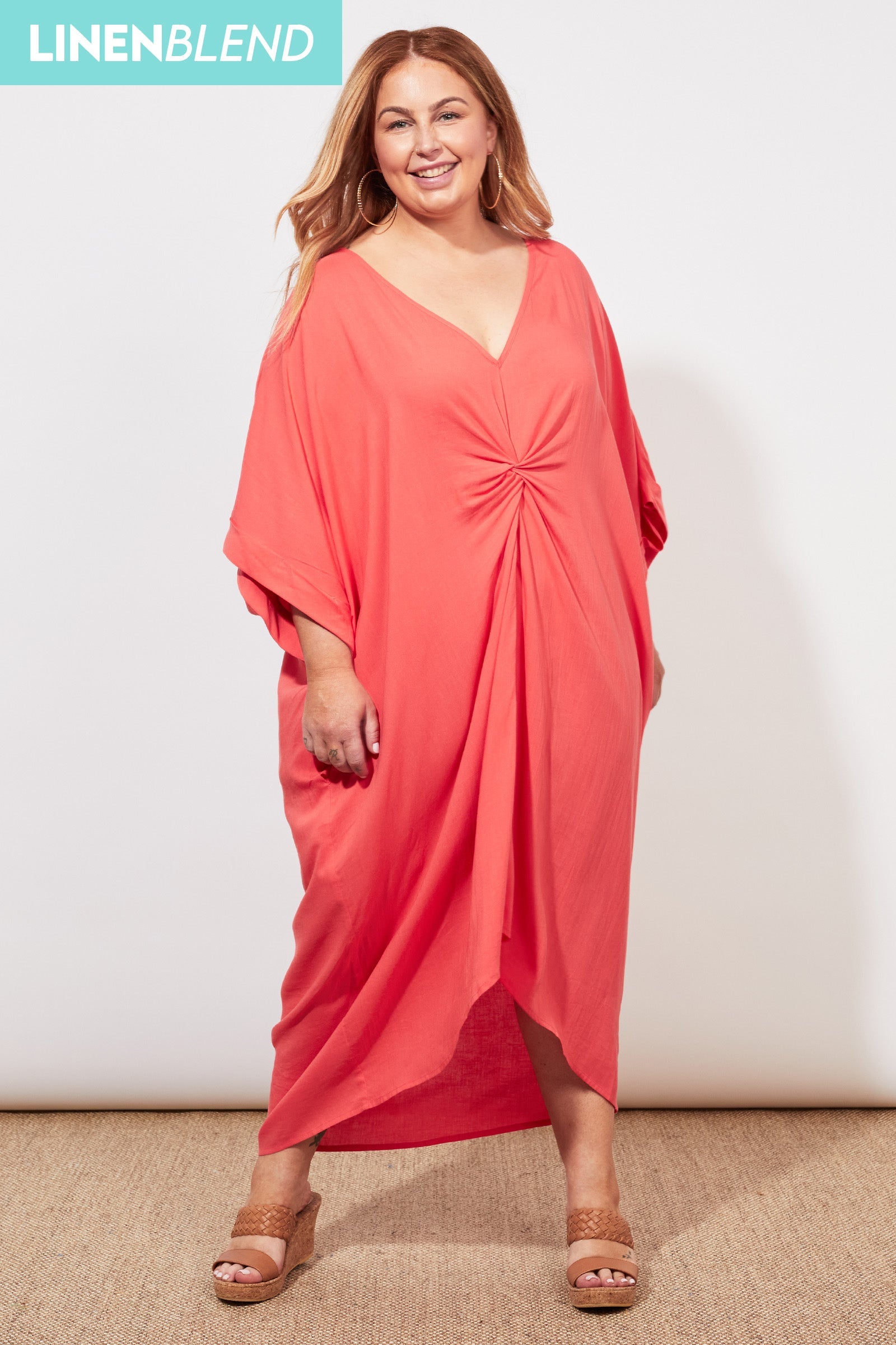 Tropicana Kaftan - Coral - The Haven Co