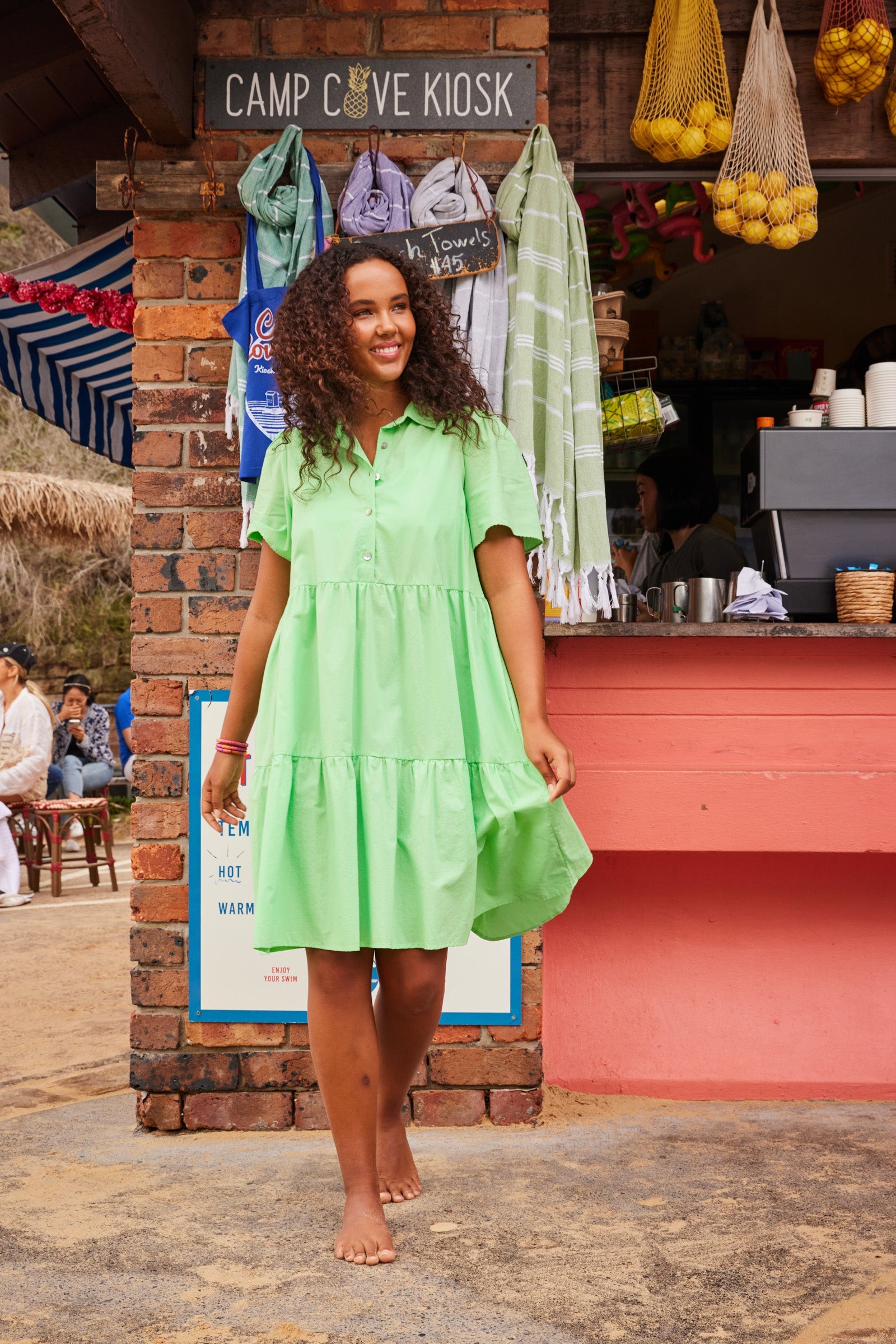 Oahu Shirt Dress - Limeade - The Haven Co