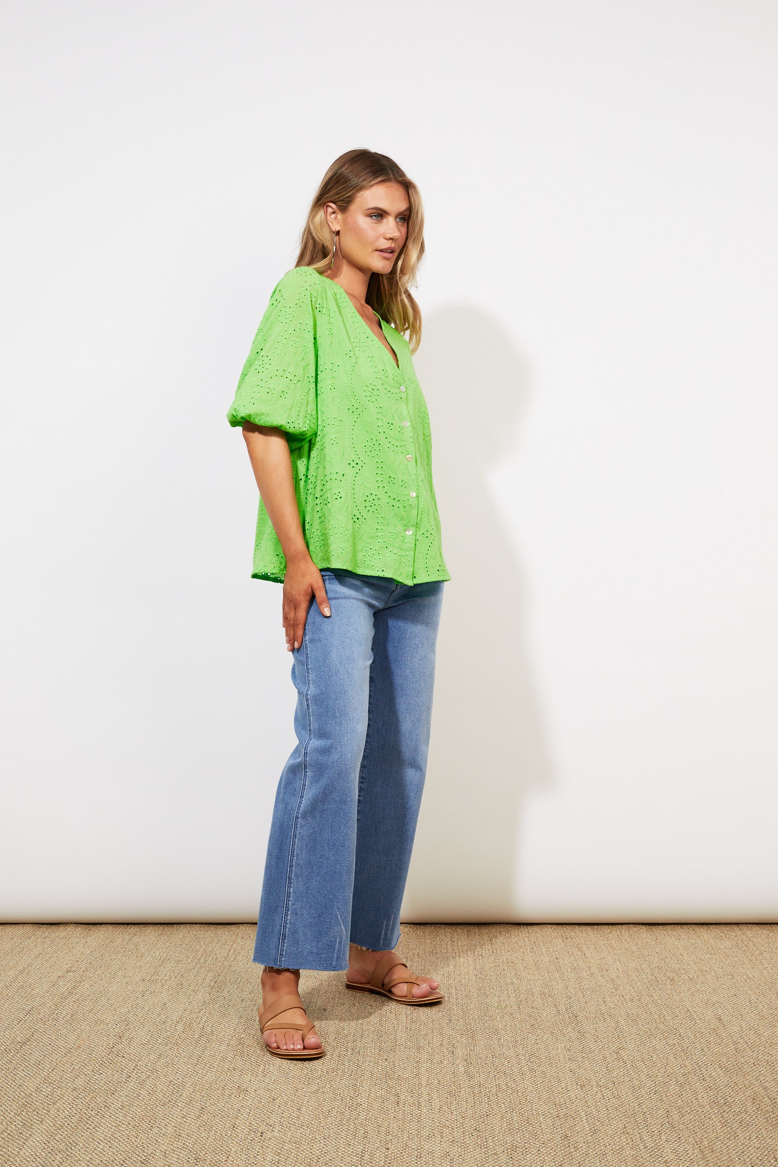 Naxos Blouse - Limeade - The Haven Co