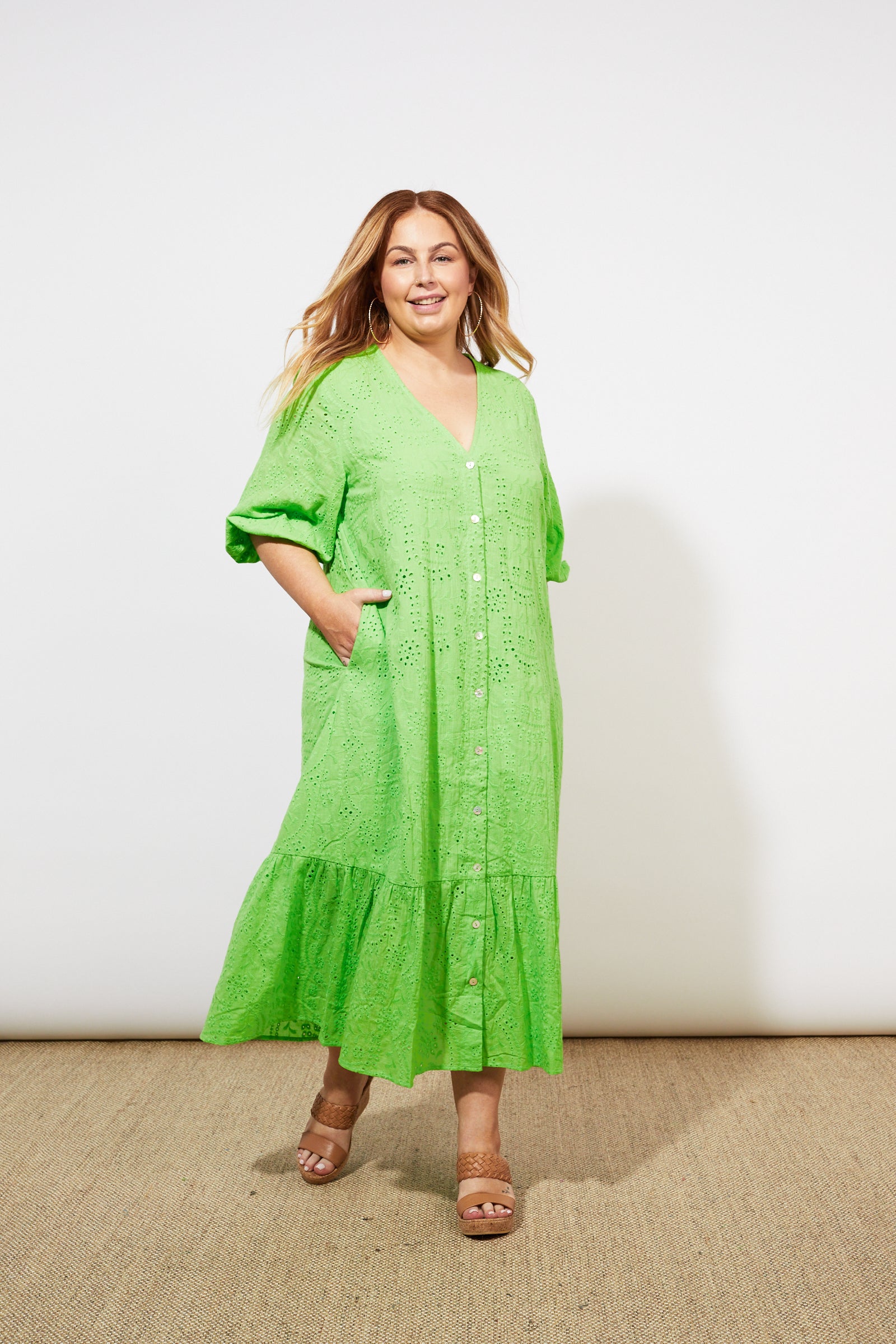 Naxos Dress - Limeade - The Haven Co