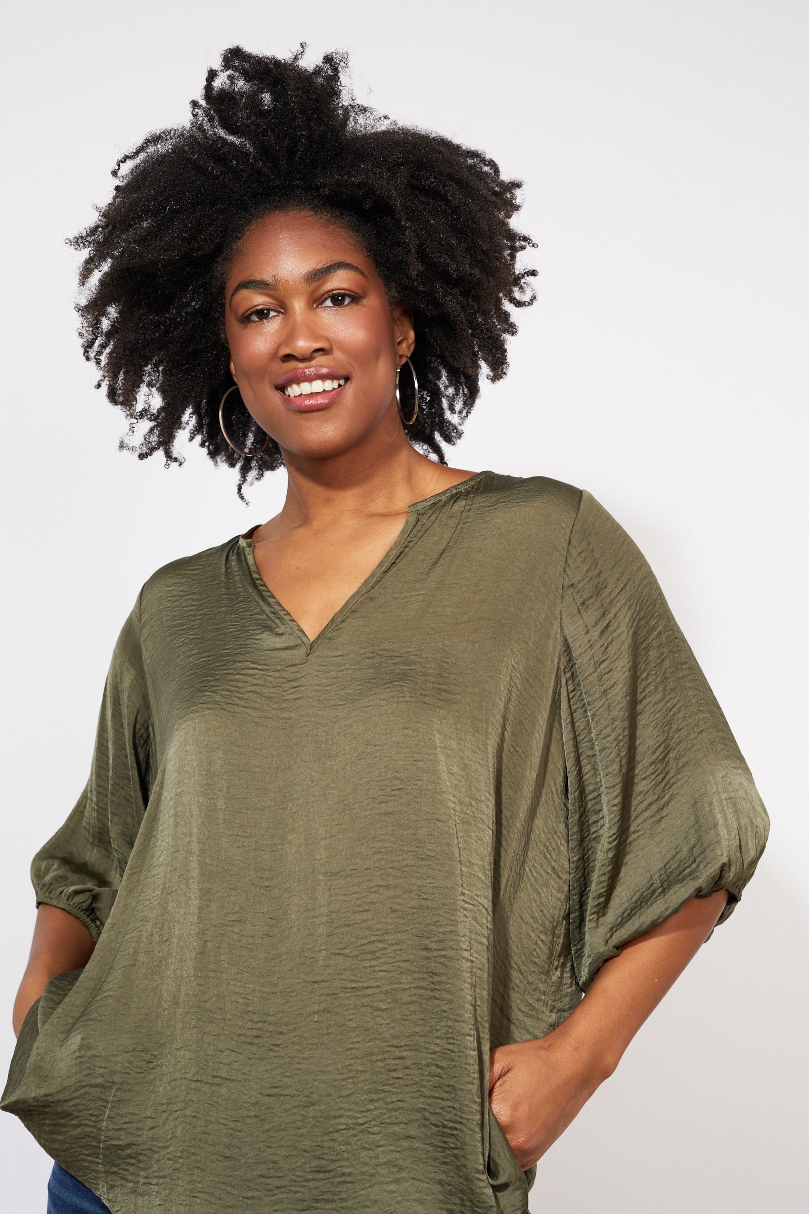 Barbados Relax Top - Khaki - The Haven Co