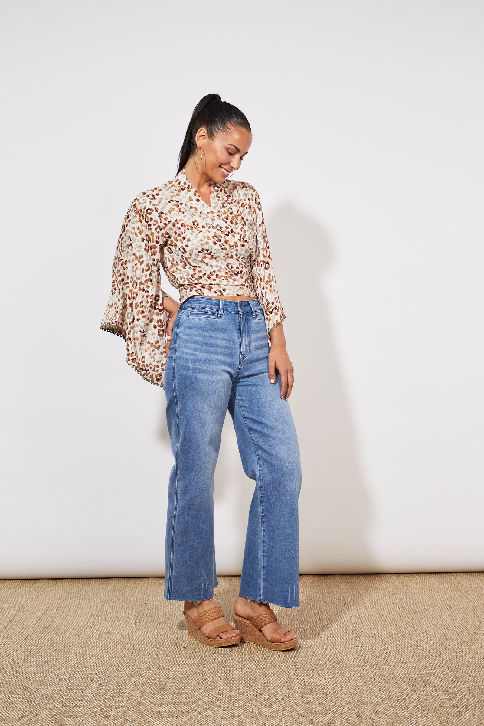 Lamu Wrap Top - Savanna Sage - The Haven Co