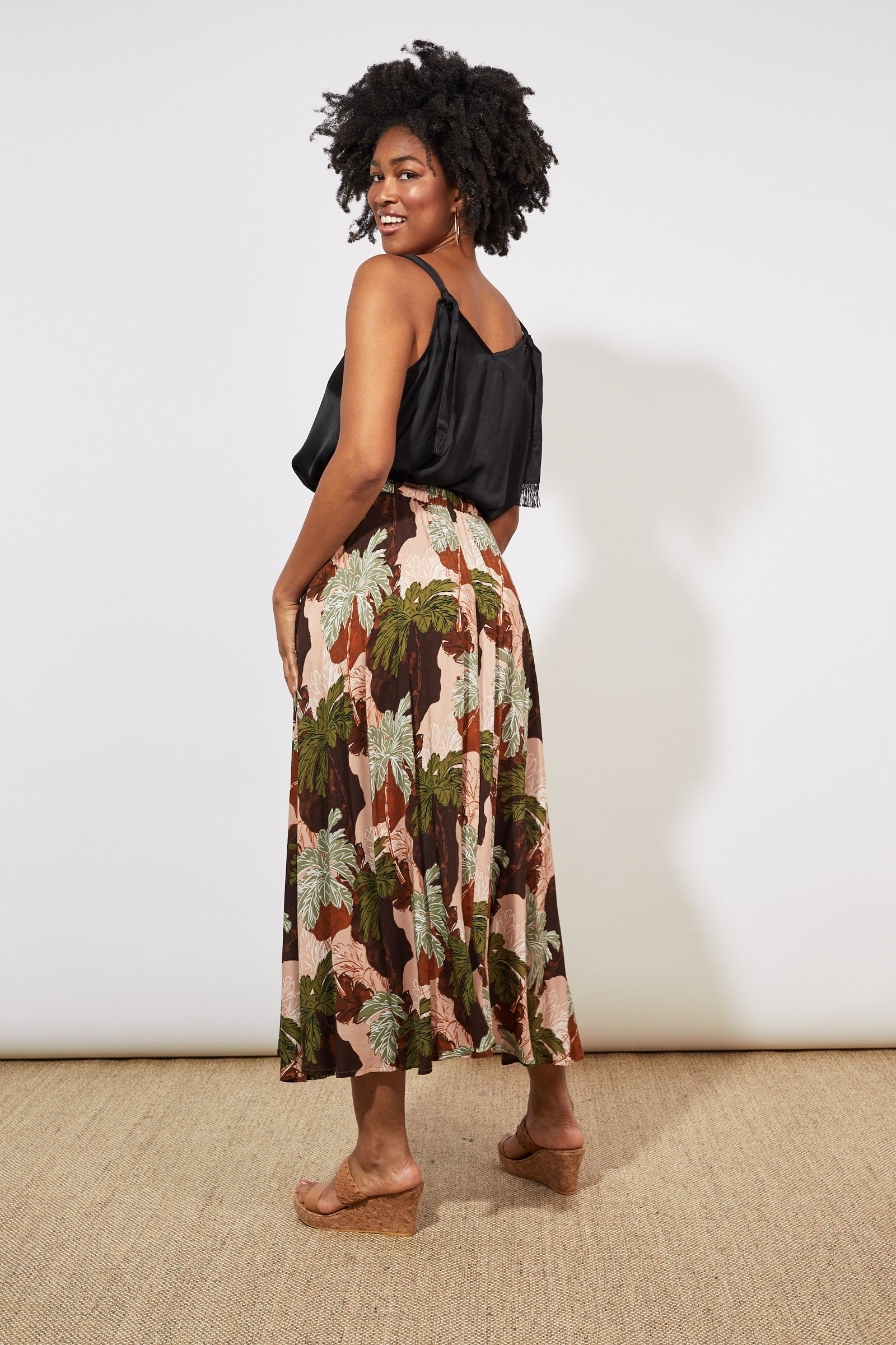 Cayman Maxi Skirt - Palms - The Haven Co