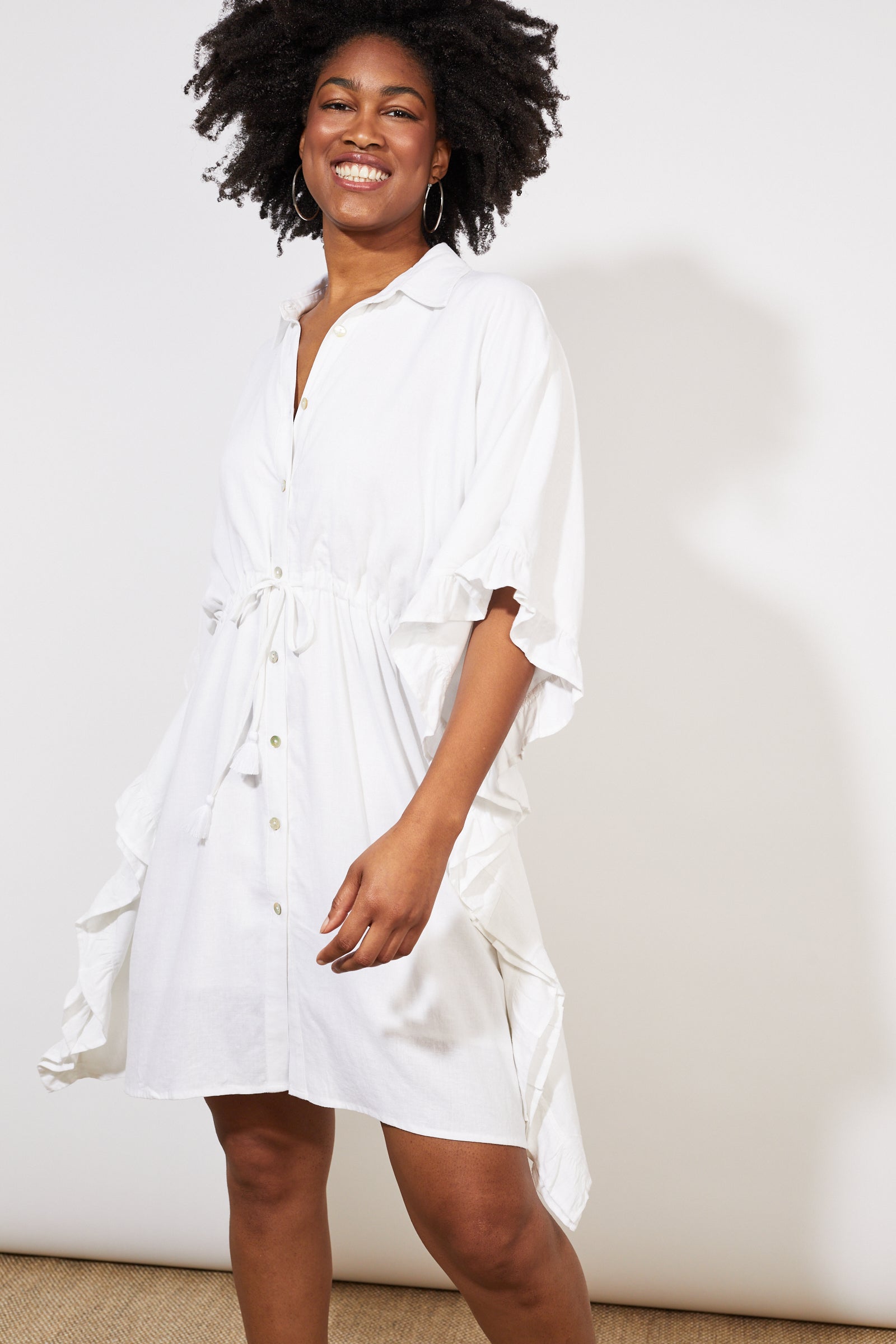 Tanna Shirt Dress - Coconut - The Haven Co