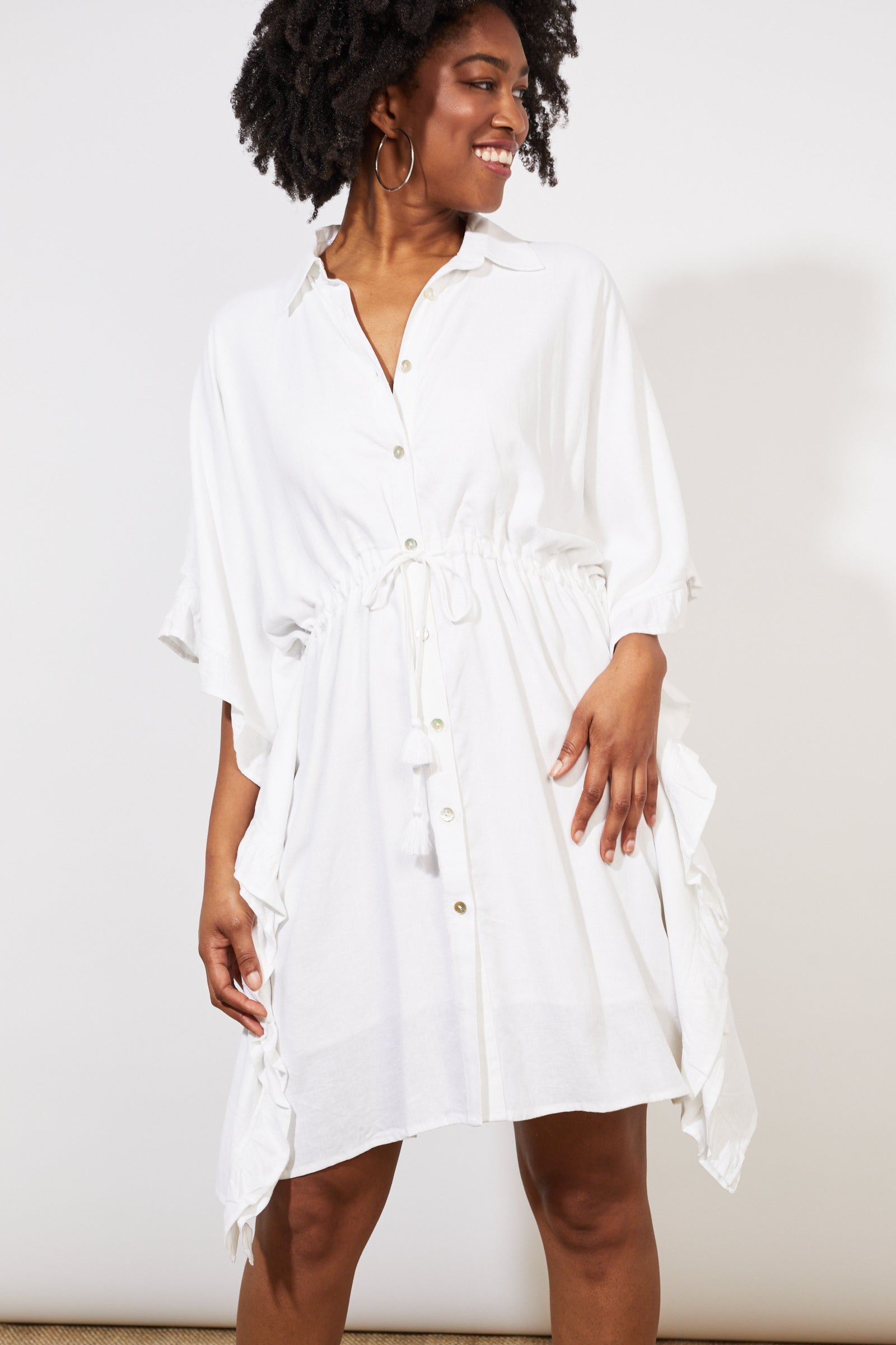 Tanna Shirt Dress - Coconut - The Haven Co