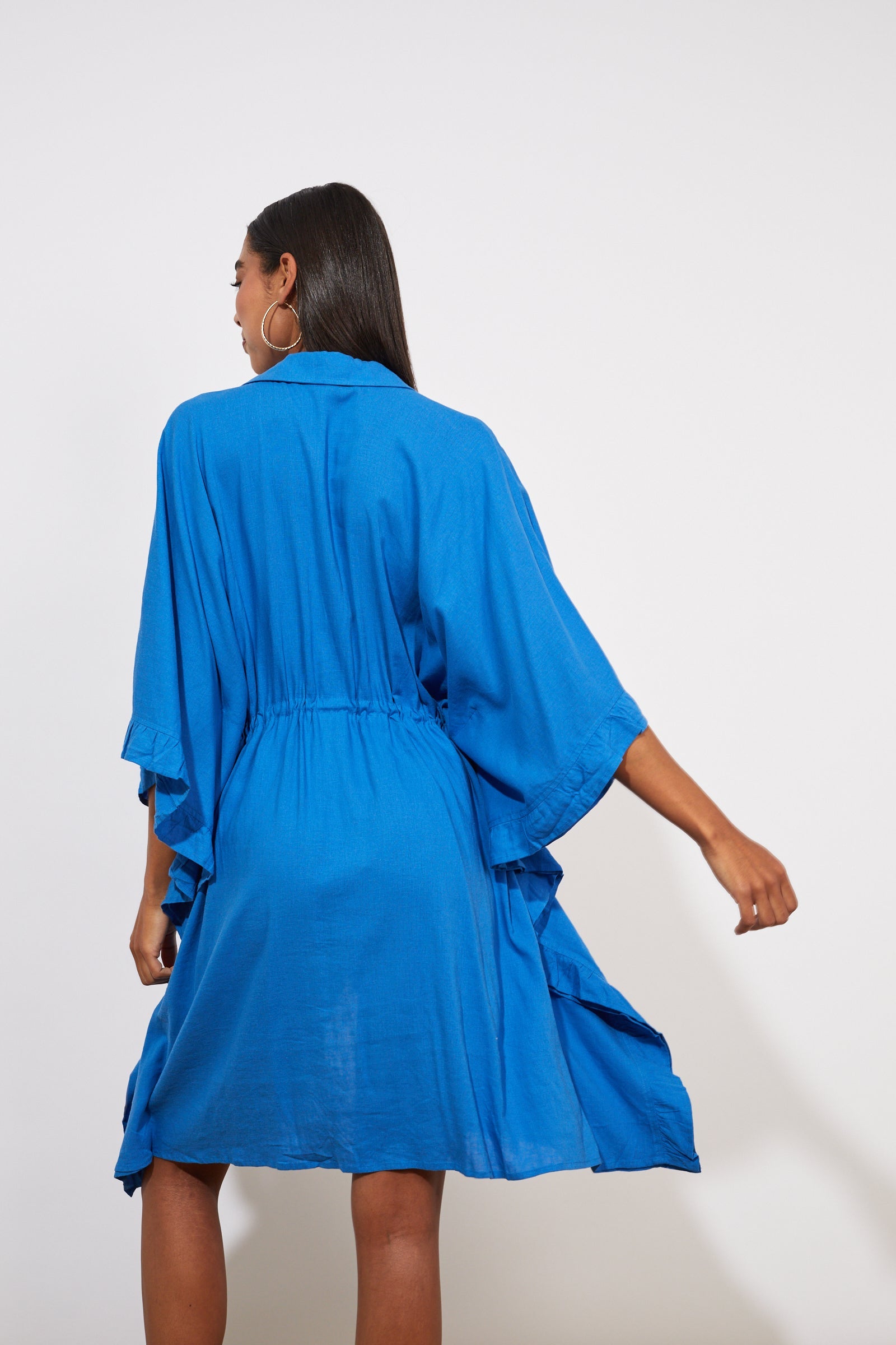 Tanna Shirt Dress - Cobalt - The Haven Co