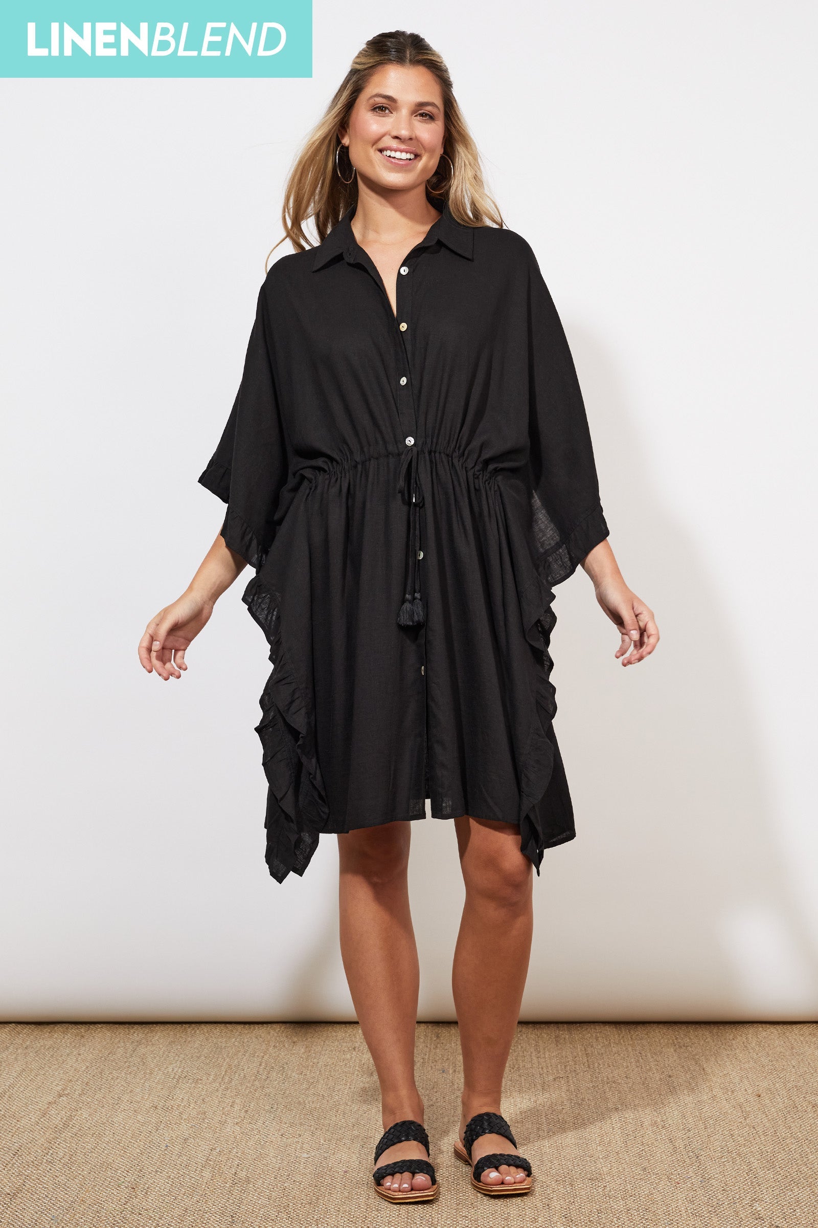 Tanna Shirt Dress - Jet - The Haven Co