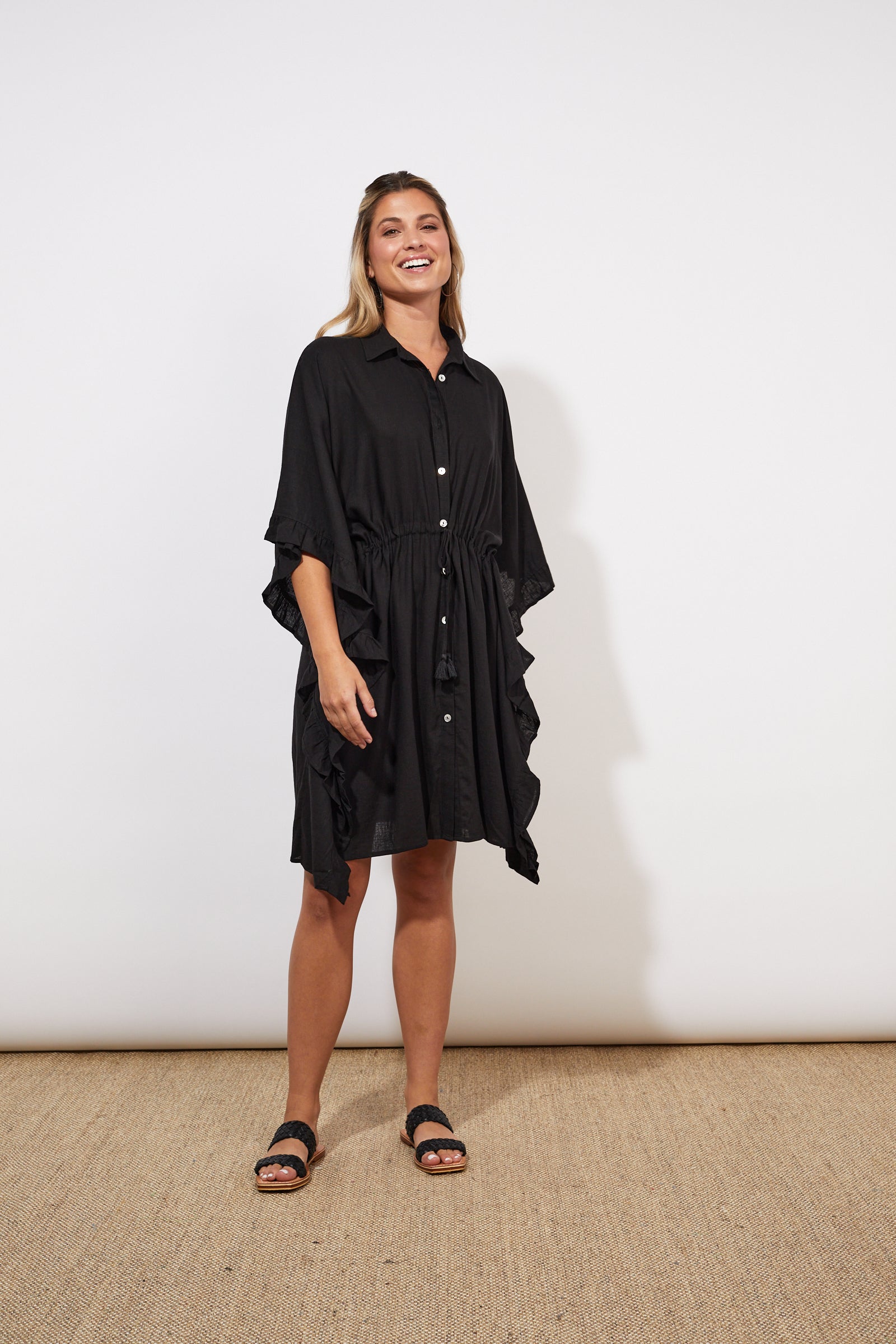 Tanna Shirt Dress - Jet - The Haven Co