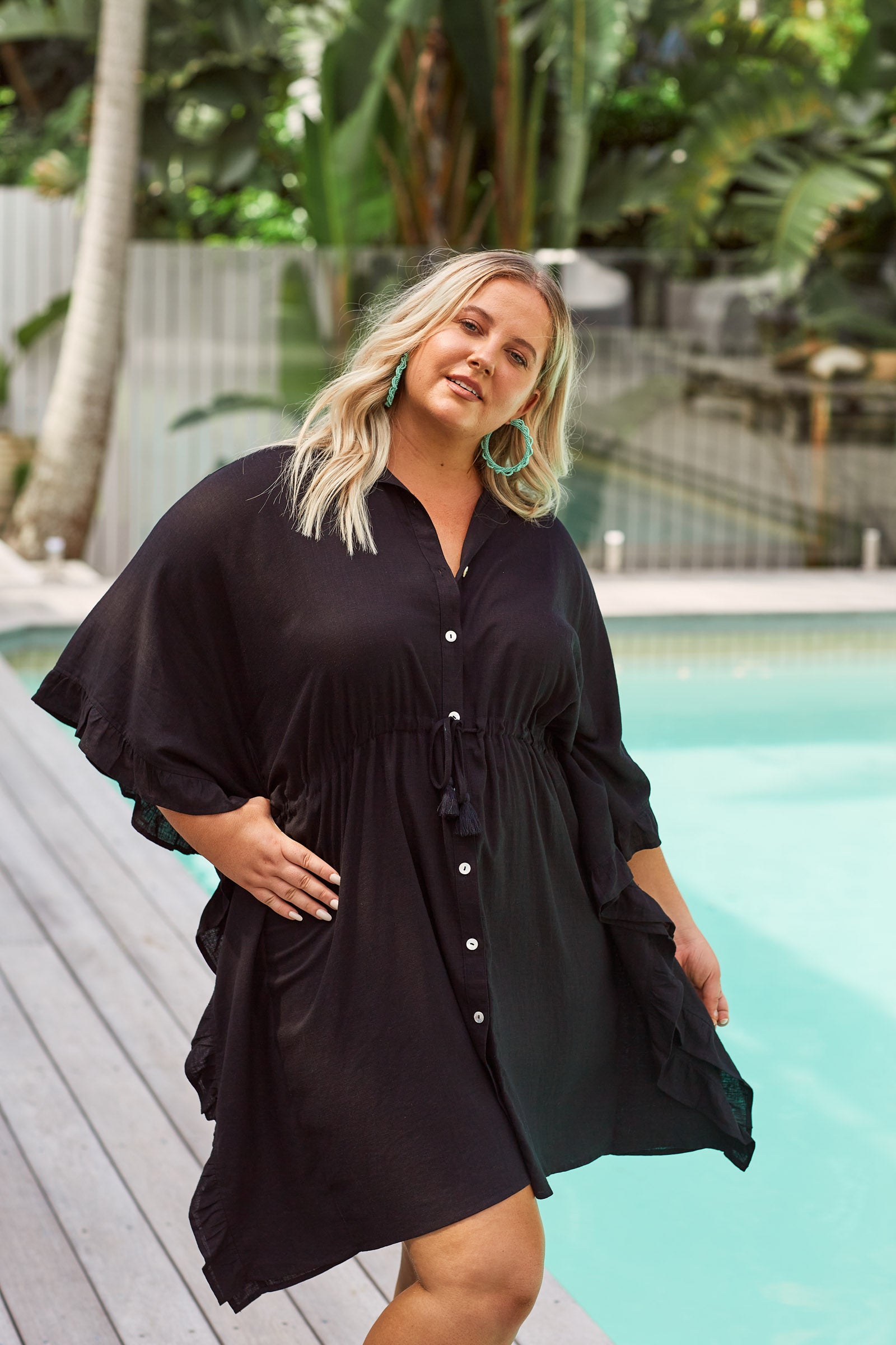 Tanna Shirt Dress - Jet - The Haven Co