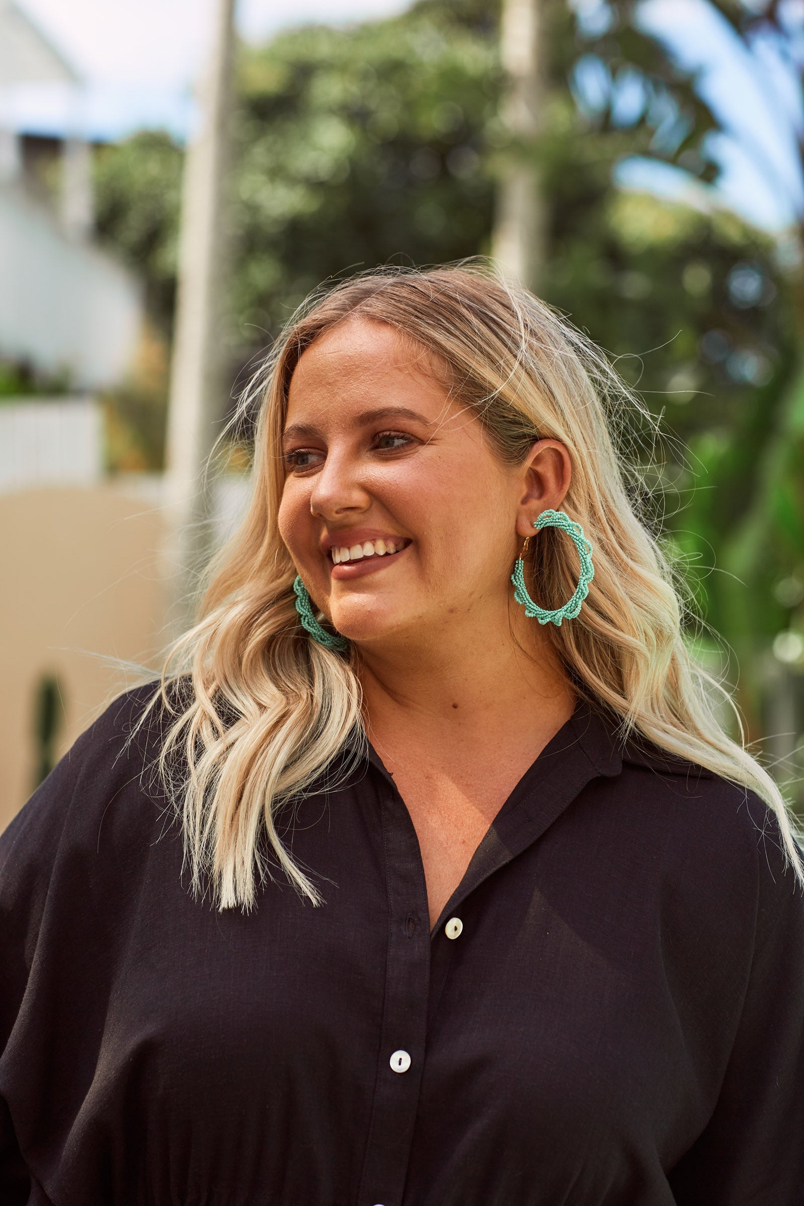 Cayman Hoop Earring - Lime - The Haven Co