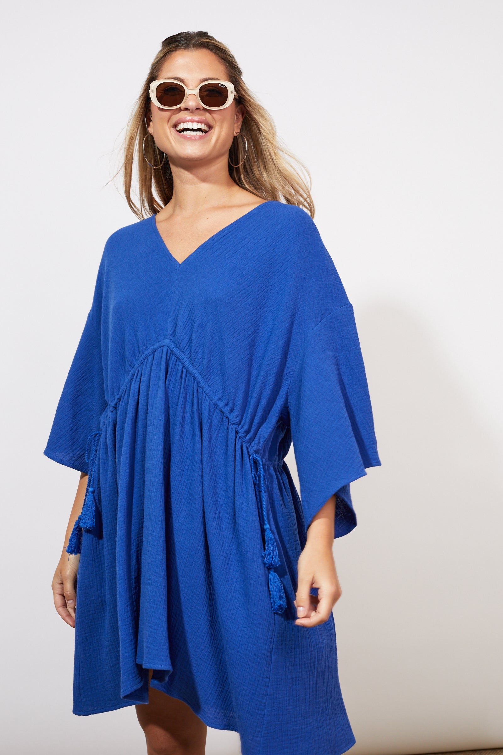 Tulum Kaftan - Cobalt - The Haven Co