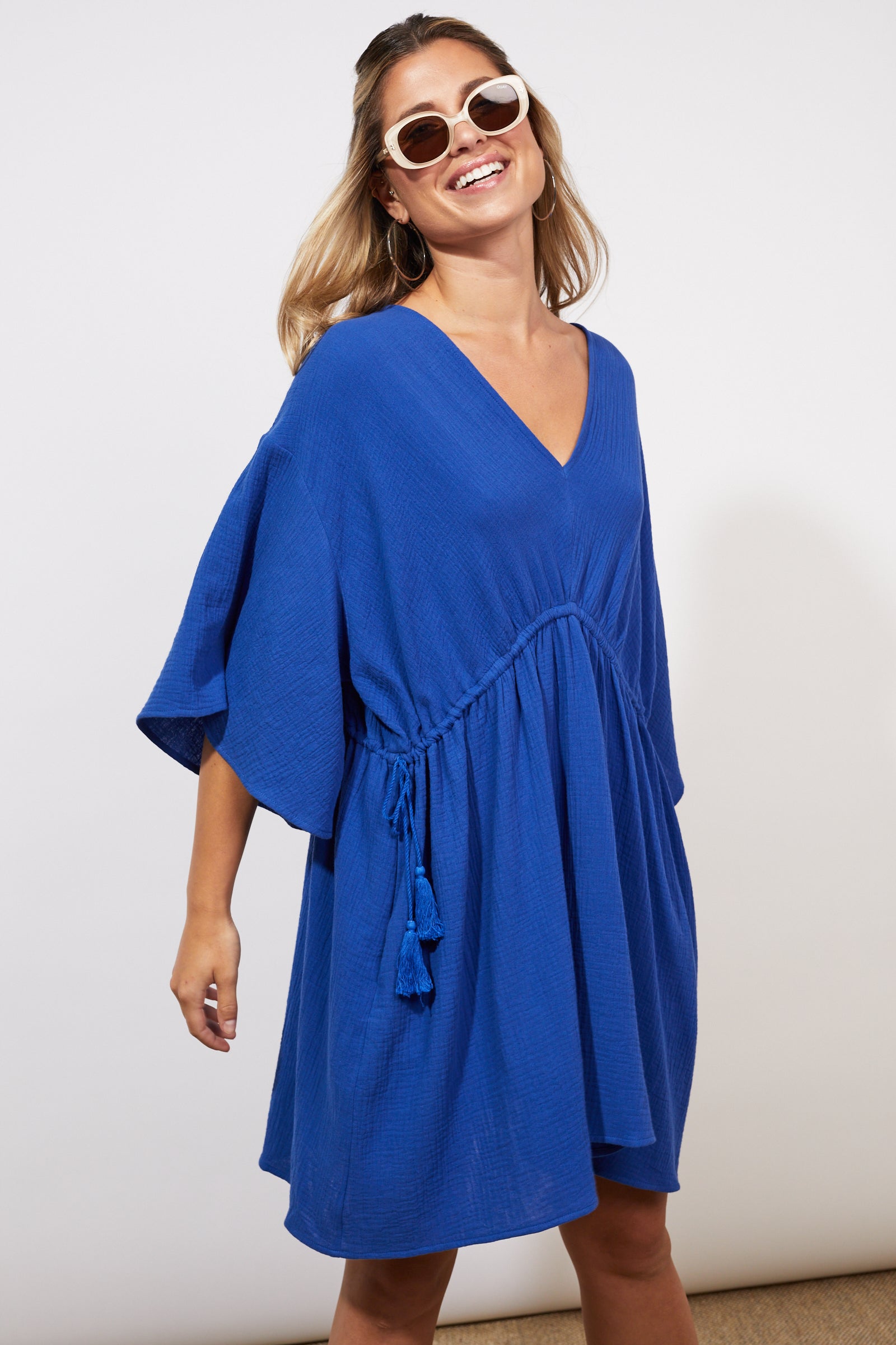 Tulum Kaftan - Cobalt - The Haven Co